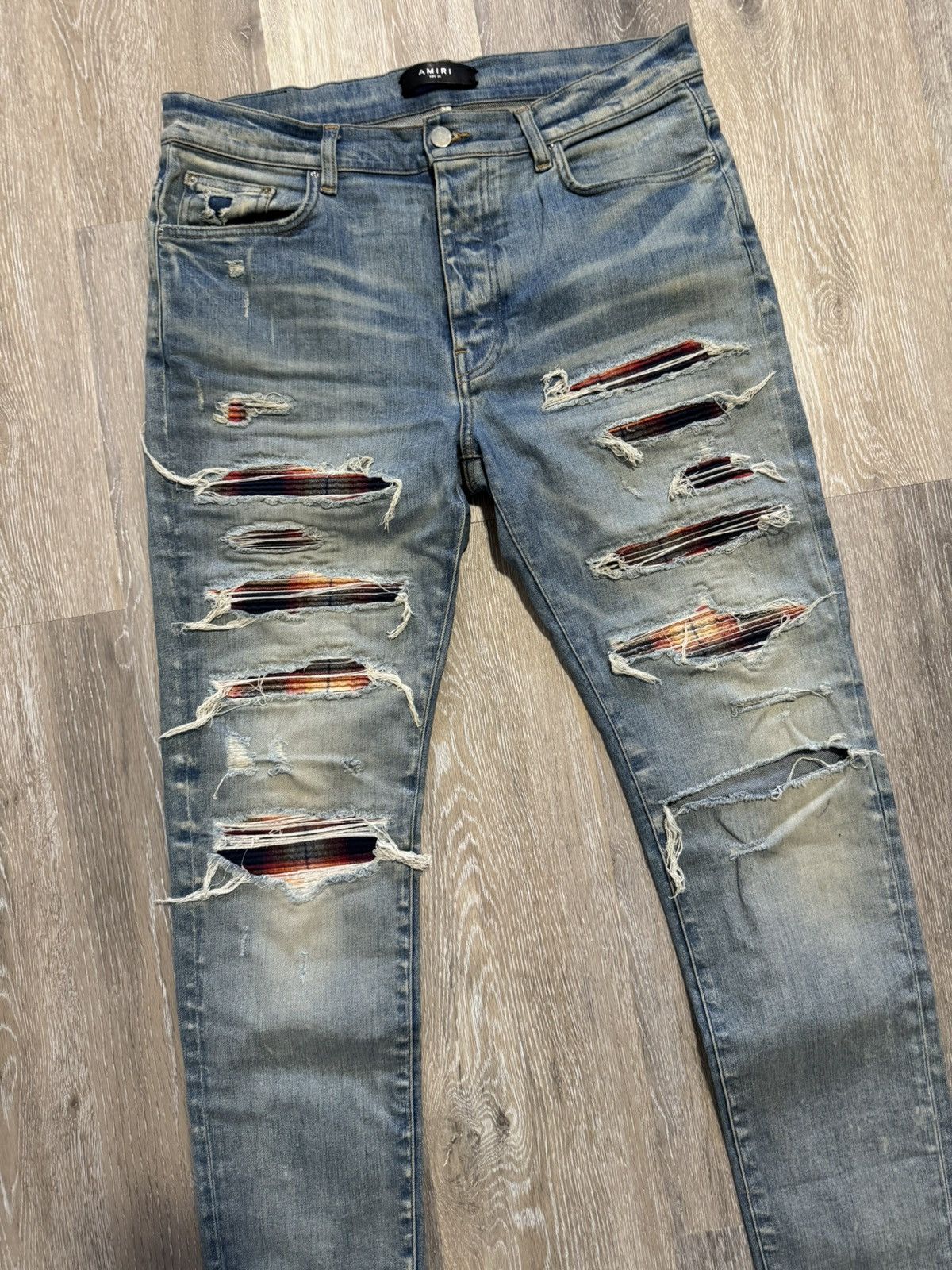 Amiri plaid flannel thrashers jeans