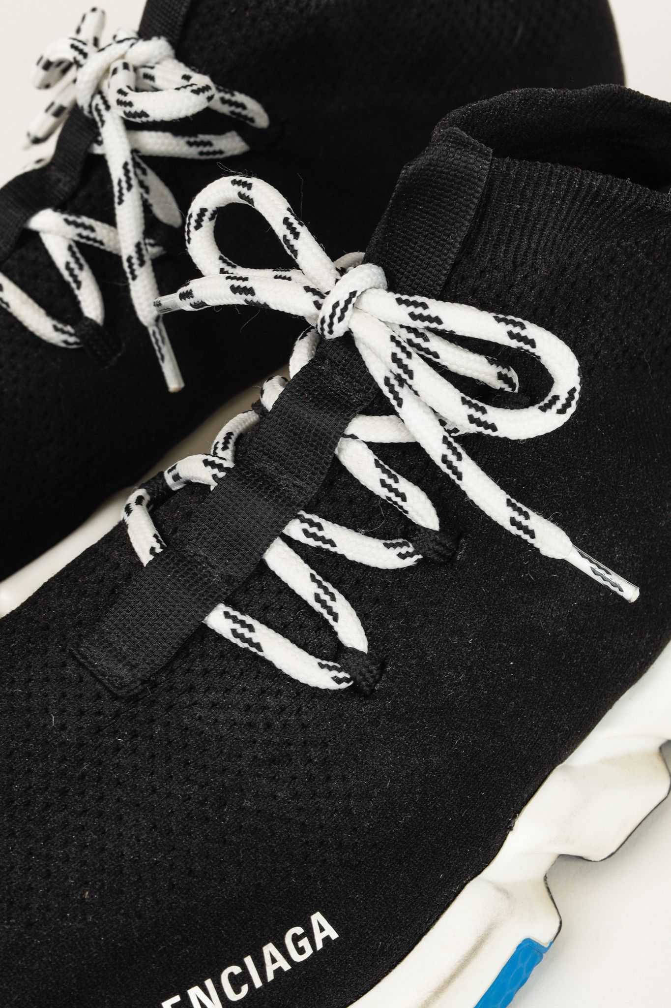 Balenciaga Balenciaga Speed Black Knit Lace-Up High-Top Sneakers Size US 10 / EU 43 - 8 Thumbnail