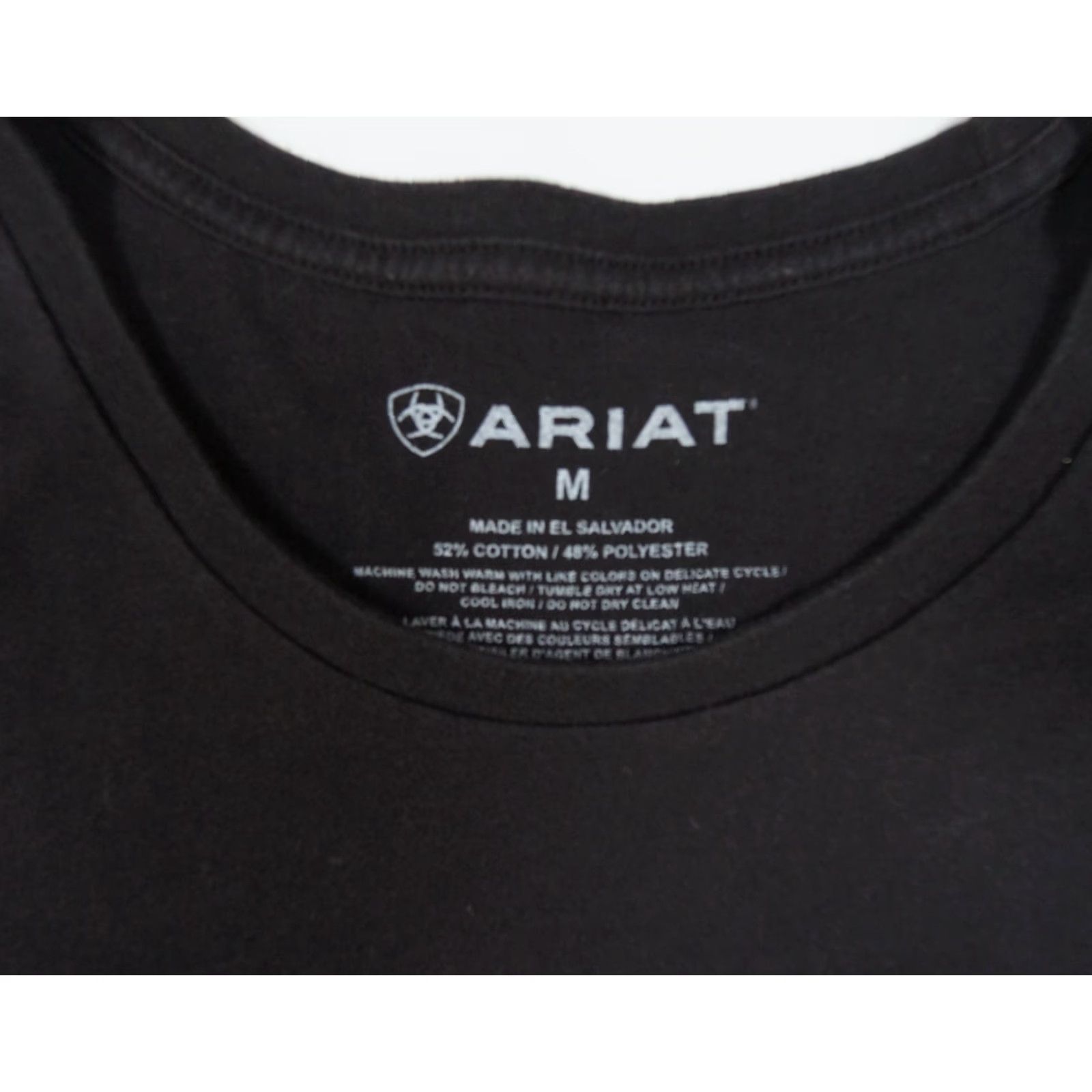 Ariat Ariat Womens Medium Black Short Sleeve Graphic Tee Crewneck Cowboys Shirt Ladies Size M / US 6-8 / IT 42-44 - 4 Thumbnail