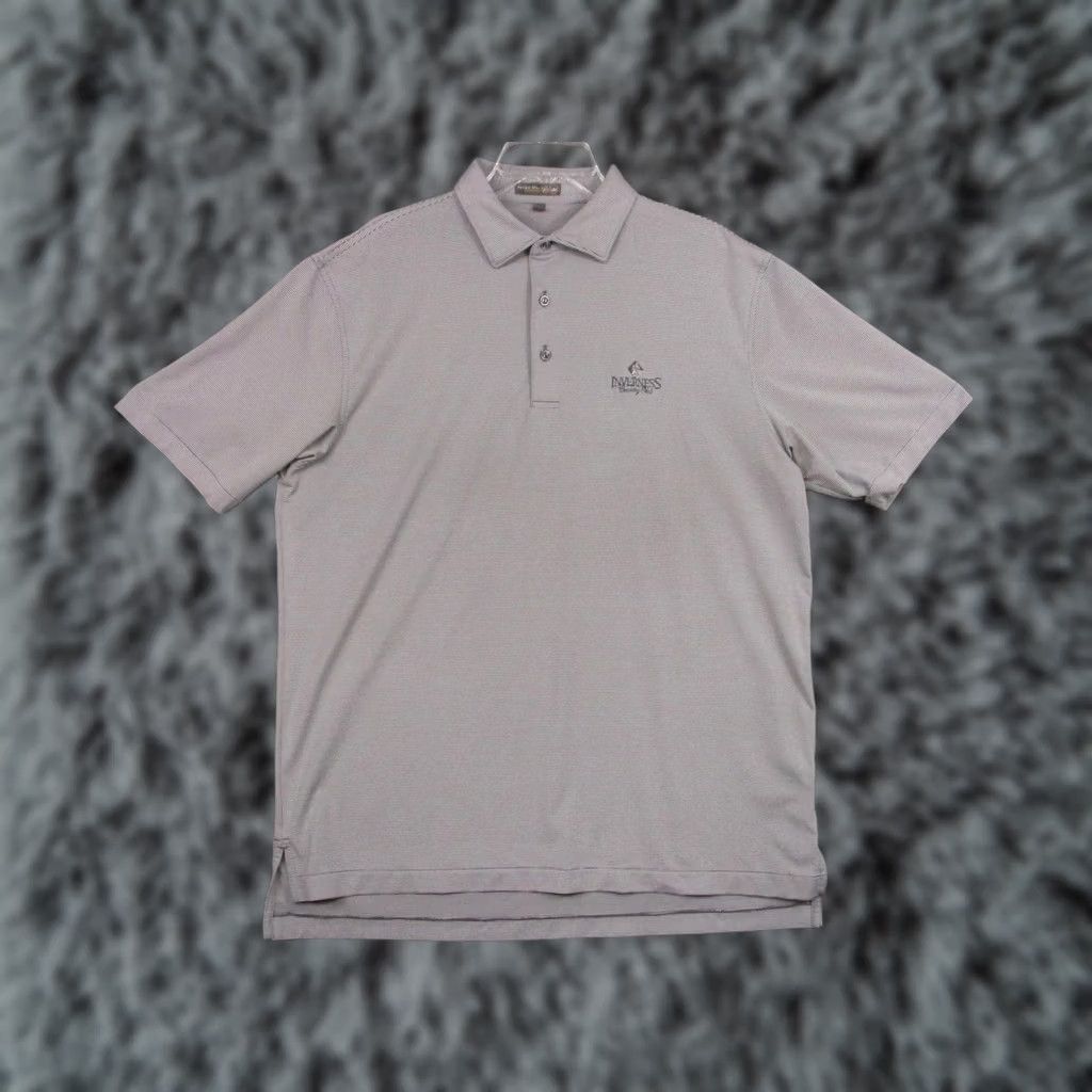 Peter Millar Peter Millar Polo Shirt Mens Large Gray Stripe Summer Comfort Inverness Golf Size US L / EU 52-54 / 3 - 1 Thumbnail