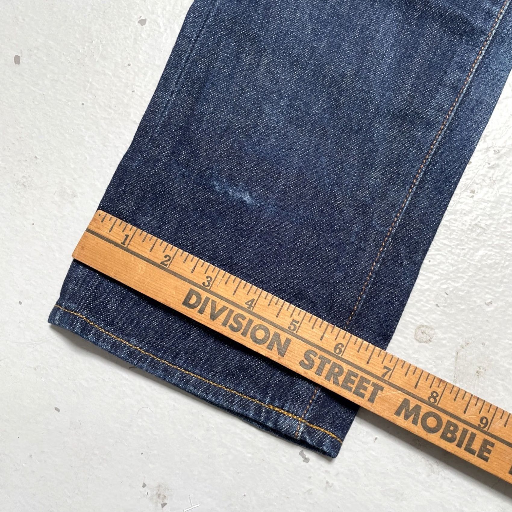 Railcar Fine Goods Selvedge Denim Jeans Blue Distressed Made In Usa 30 Mens, Men's — image 2 of 6