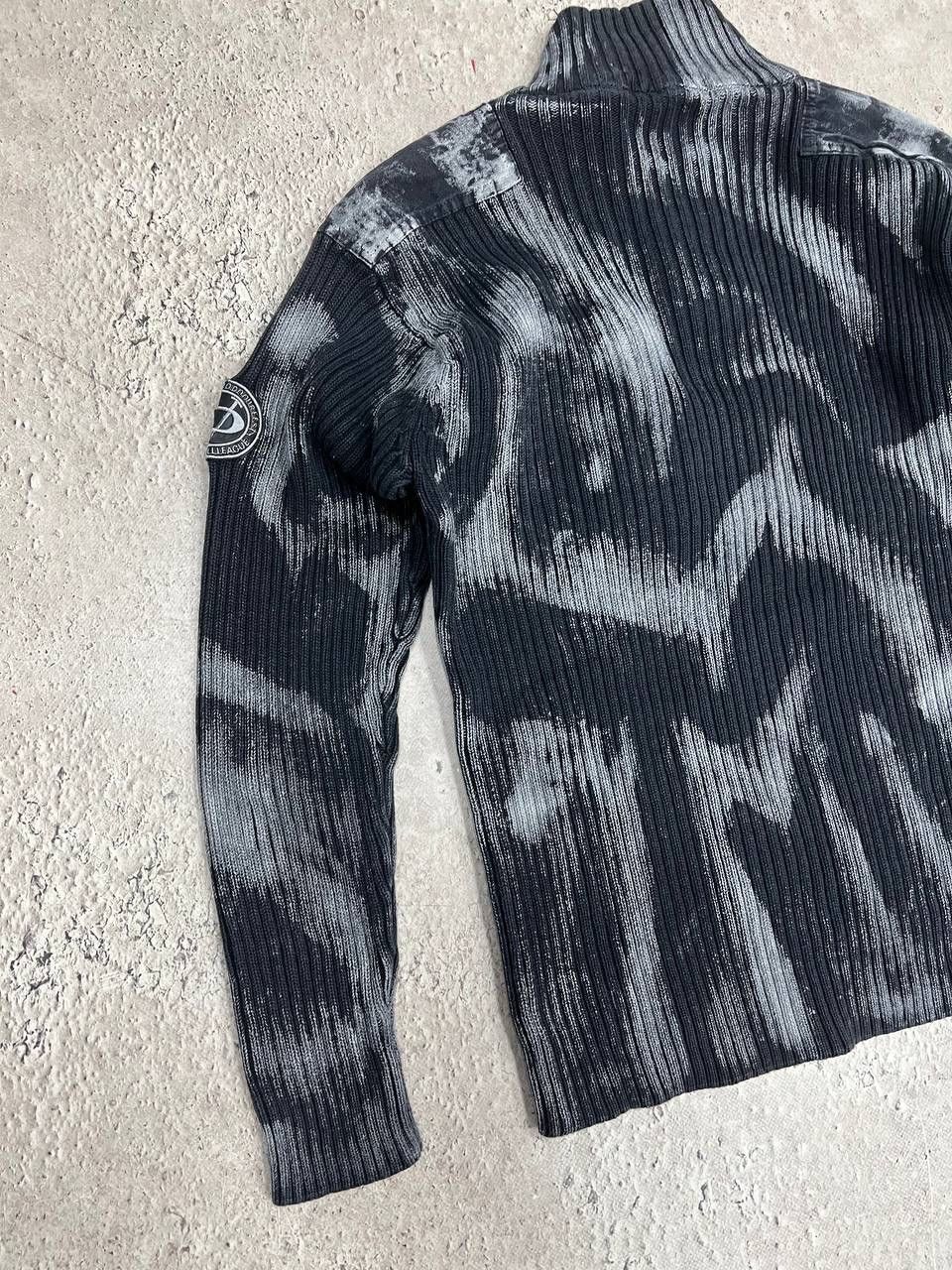 Japanese Brand Vintage Y2K Diesel Style Washed Grey 3/4 Zip Sweater Size US M / EU 48-50 / 2 - 8 Thumbnail