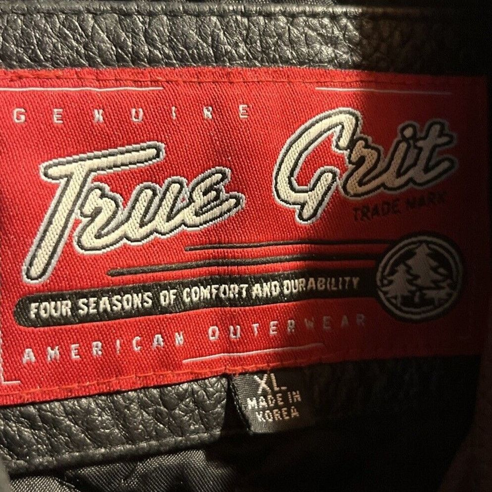 True Grit True Grit Vintage Men’s XL Leather Jacket Black LS Zip Y2K Size US XL / EU 56 / 4 - 3 Thumbnail