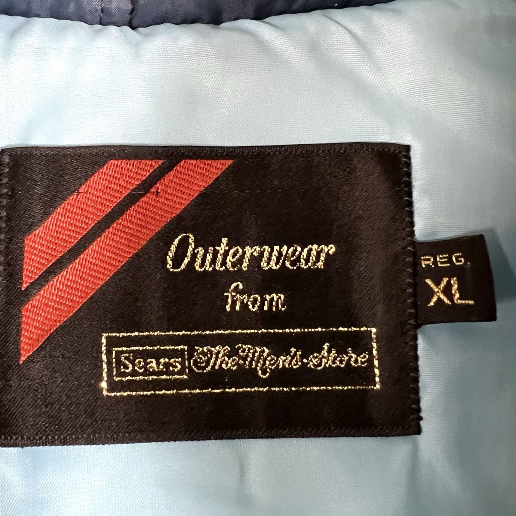 Sears VINTAGE Sears The Men’s Store Puffer Vest Outdoor Blue XL Collared Men 70s/70s Era Size US XL / EU 56 / 4 - 4 Thumbnail