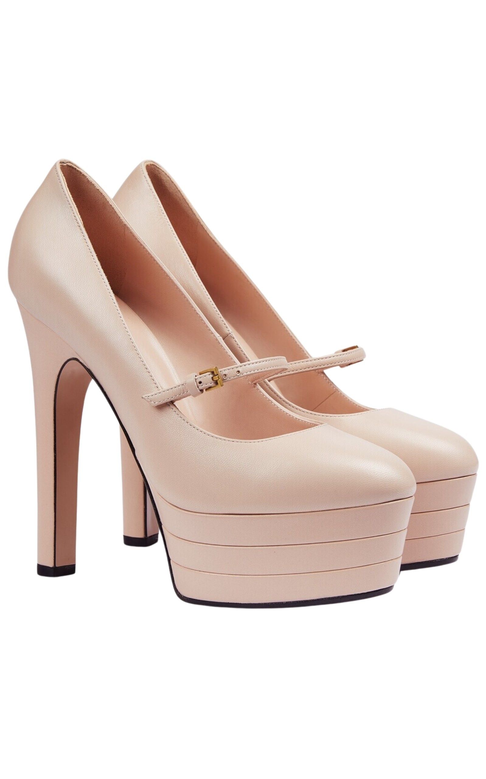 Gucci o1s1wg110125 High Heels Pumps in Skin Rose Size US 10 / IT 40 - 2 Thumbnail