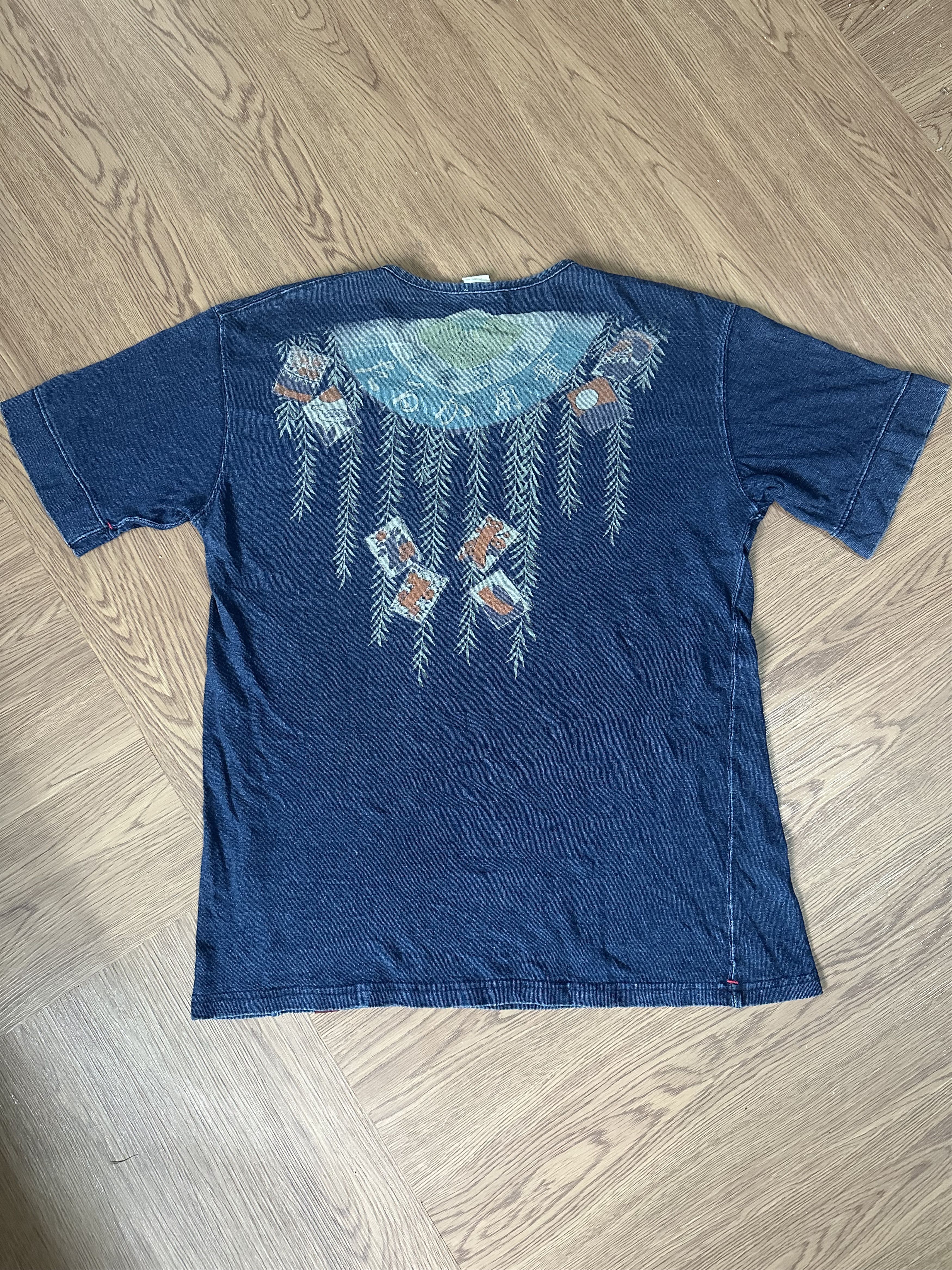 Eternal Vintage Eternal Indigo Dyed Hanafuna Card Tee Size US M / EU 48-50 / 2 - 1 Thumbnail