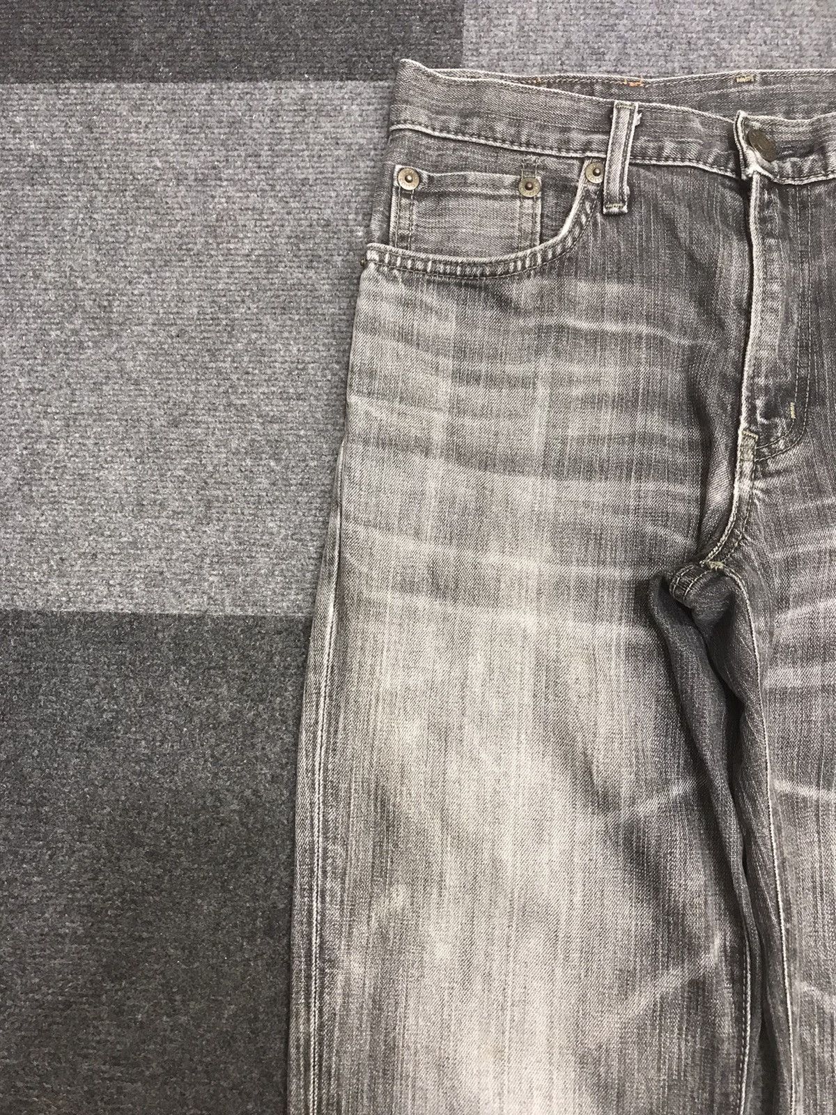 Edwin 💥ARCHIVAL💥EDWIN 503 REGULAR BLACK STONEWASH DENIM F267 Size US 29 - 4 Thumbnail