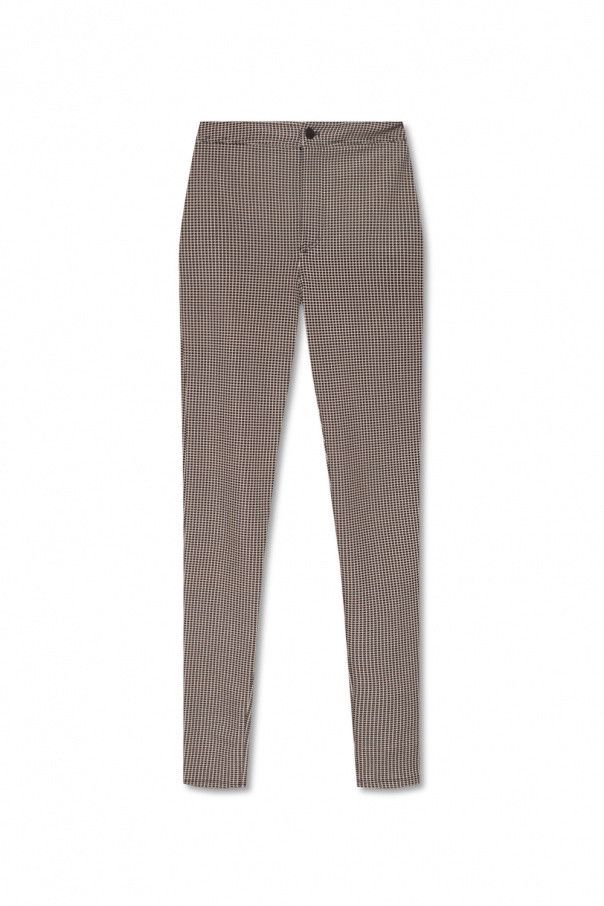 o1s1wg110924 Slim-Fit Pants in Checked Jersey in Multicolor