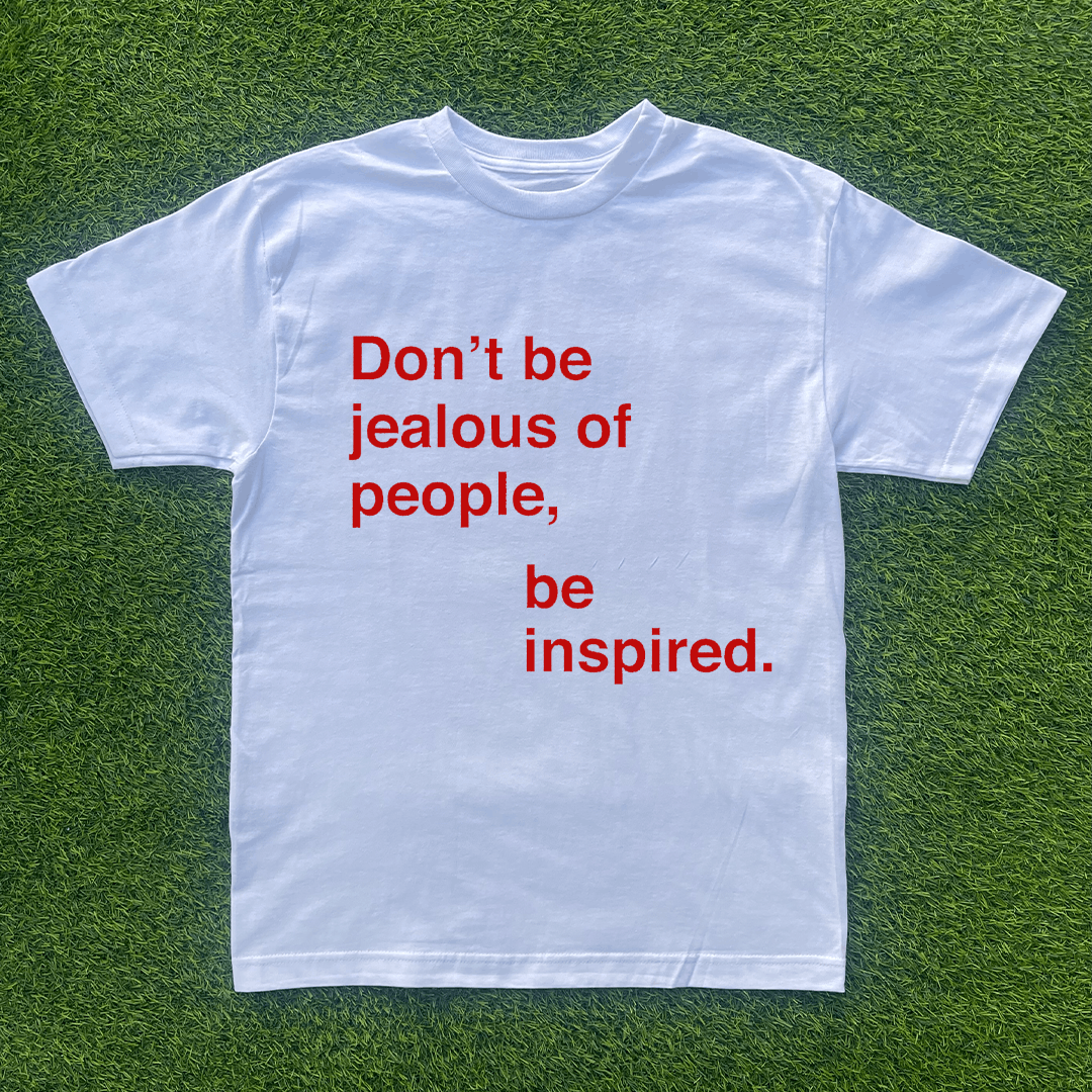 Vintage DON'T BE JEALOUS OF PEOPLE, BE INSPIRED TSHIRT Size US S / EU 44-46 / 1 - 1 Preview