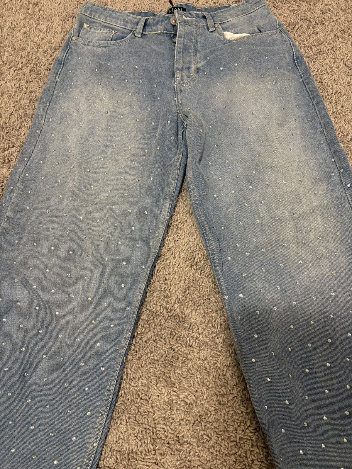 Boohoo Boohooman rhinestone jeans Size US 32 / EU 48 - 4 Thumbnail