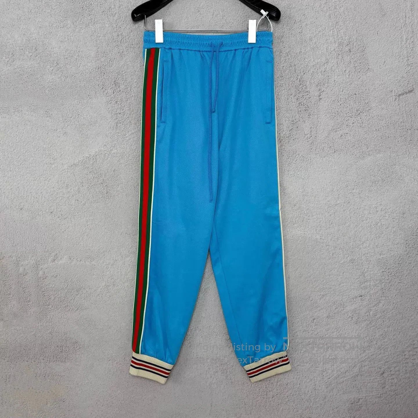 Gucci Blue Striped Jogger Pants with Cuffed Ankles. Size US 28 / EU 44 - 1 Thumbnail