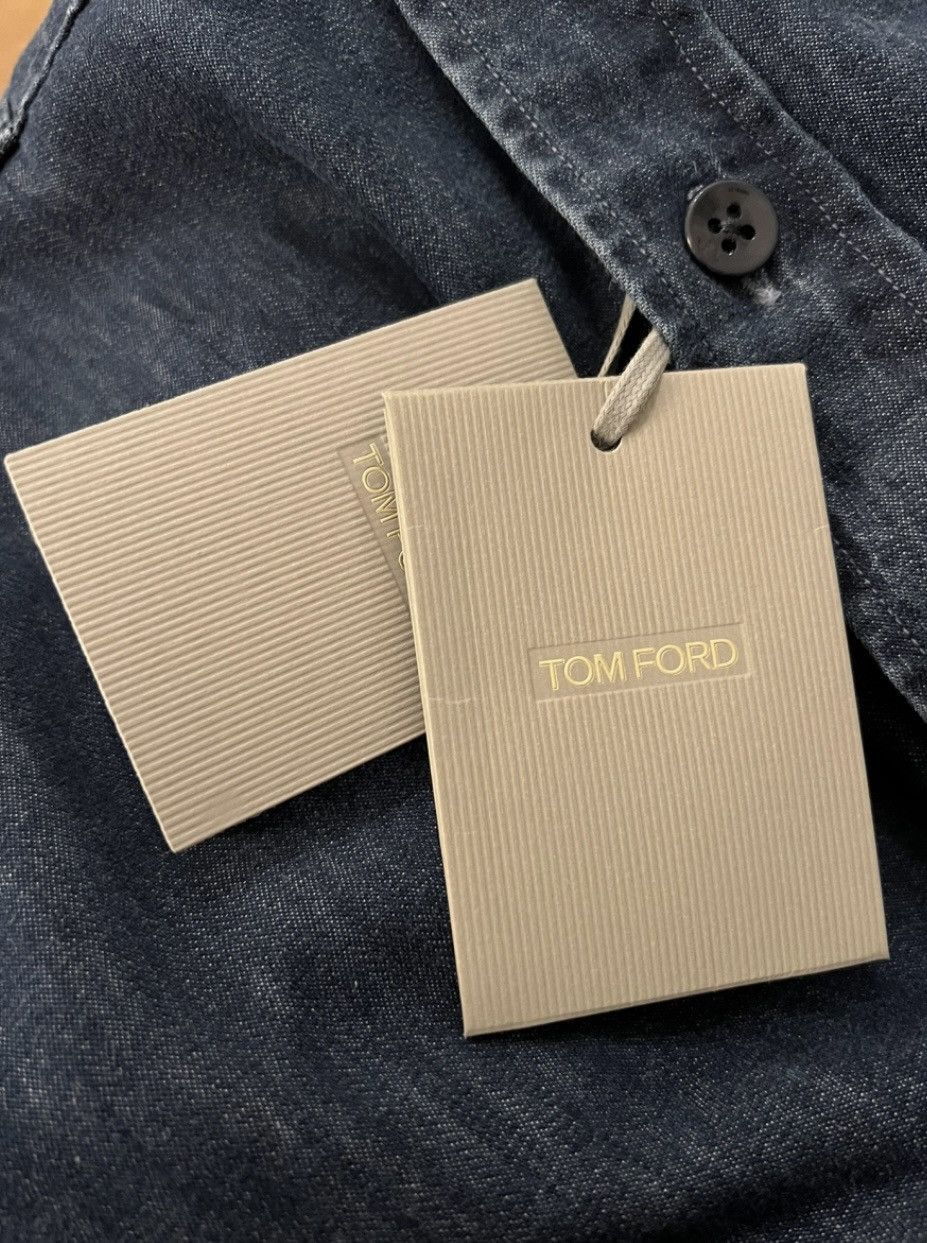 Tom Ford TOM FORD denim shirt navy medium 15.3/4 40 Size US M / EU 48-50 / 2 - 6 Thumbnail