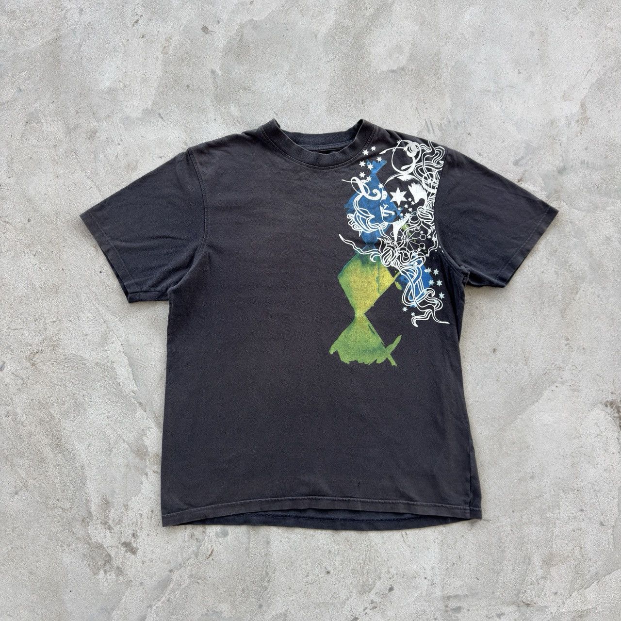 Billabong Billabong Vintage Y2K Graphic Tee Shirt Black Washed Medium Size US M / EU 48-50 / 2 - 1 Thumbnail