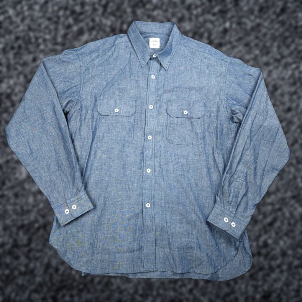 Edwin BEDWIN &THE HEARTBREAKERS Shirt Men's N4 (XL) Blue Button Up 100% Cotton Plaid Long Sleeve Button-Up Regular Chest 44 Vintage No Size US XL / EU 56 / 4 - 1 Thumbnail