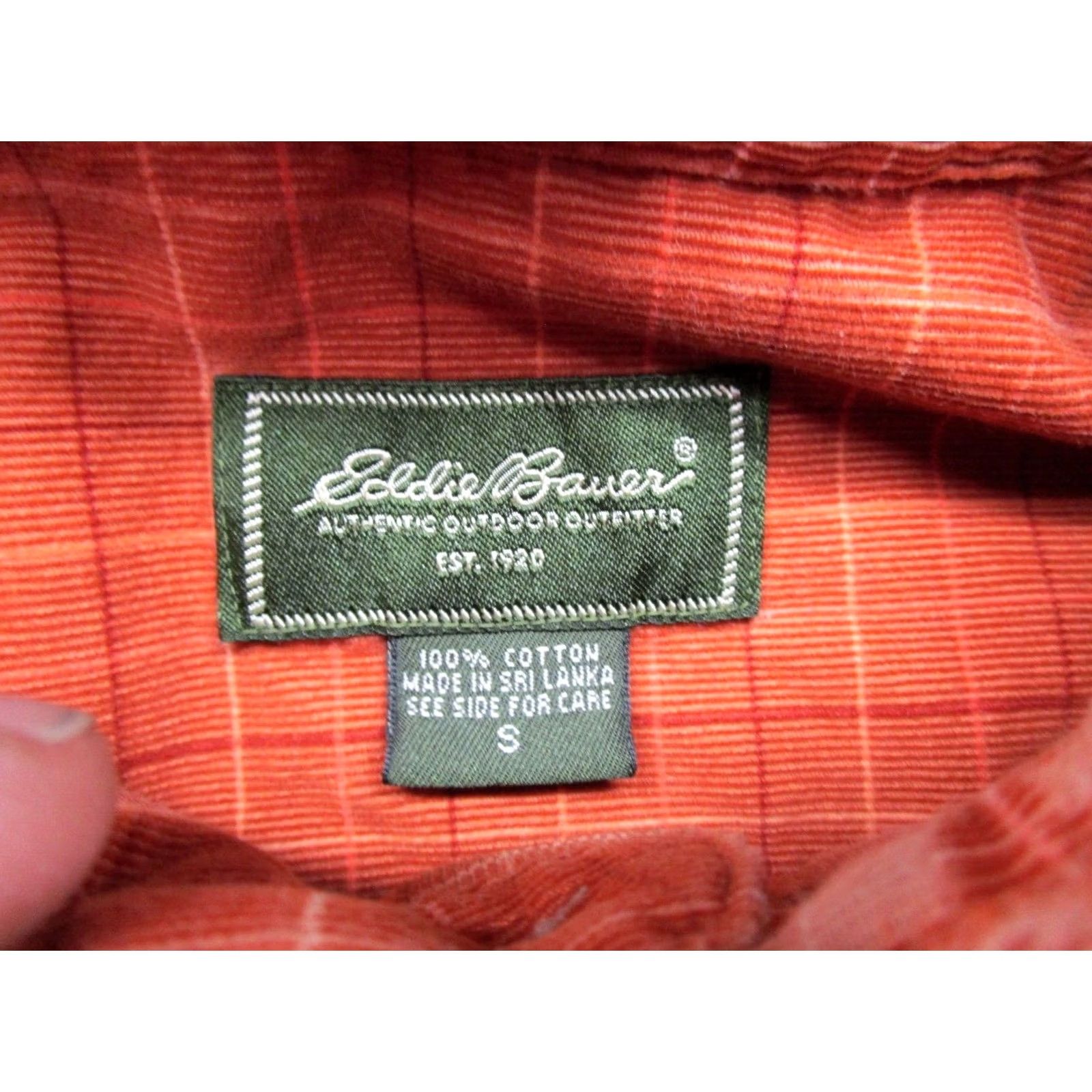 Eddie Bauer VINTAGE Eddie Bauer Mens Orange Corduroy Button-Down Long Sleeve Shirt S Jump to Primed Size US S / EU 44-46 / 1 - 3 Thumbnail
