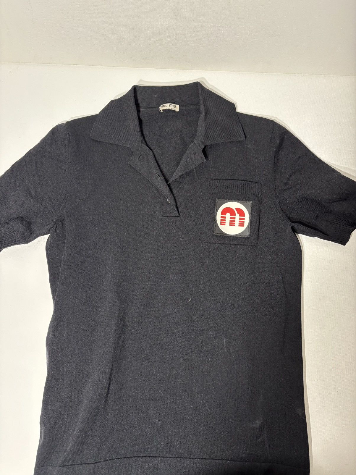 Miu Miu Miu miu rubber logo polo size 40 Size S / US 4 / IT 40 - 1 Thumbnail