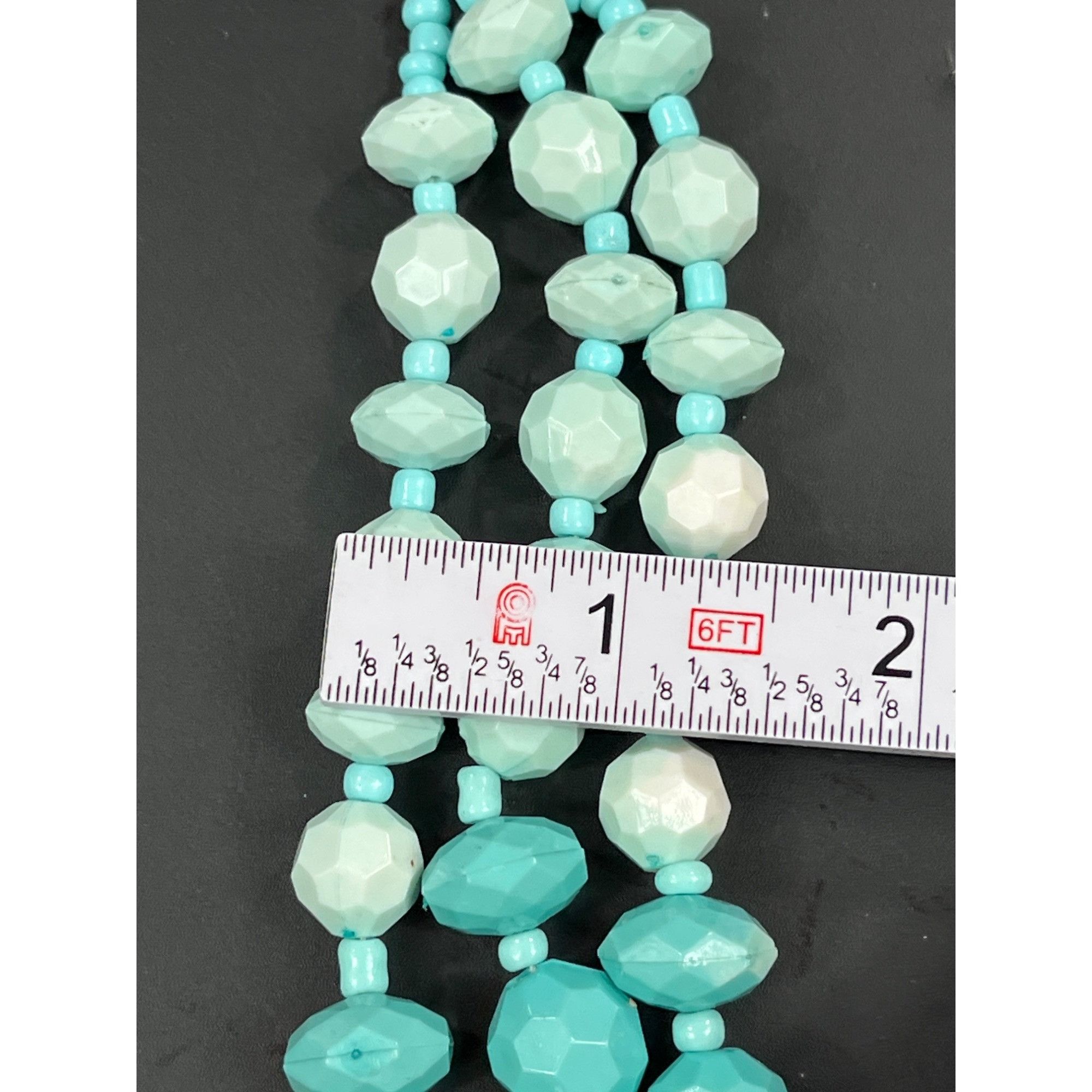 Vintage Turquoise SKU 7877 and White Beaded Necklace 3 Bracelets 1 R Size ONE SIZE - 8 Thumbnail