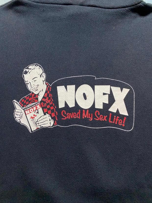 Vintage NOFX Hoodie Saved My S3X Life Rabid Rabit Graphics 1997 Size US XL / EU 56 / 4 - 4 Thumbnail