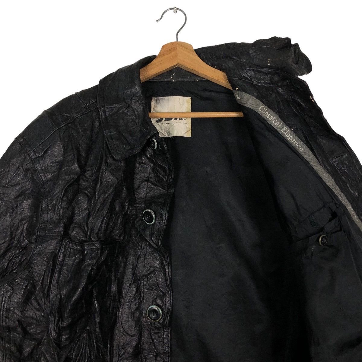 Japanese Brand 🔥Vtg Biker Leather Jacket Jun Men Issey Miyake Japan Made Size US M / EU 48-50 / 2 - 10 Thumbnail