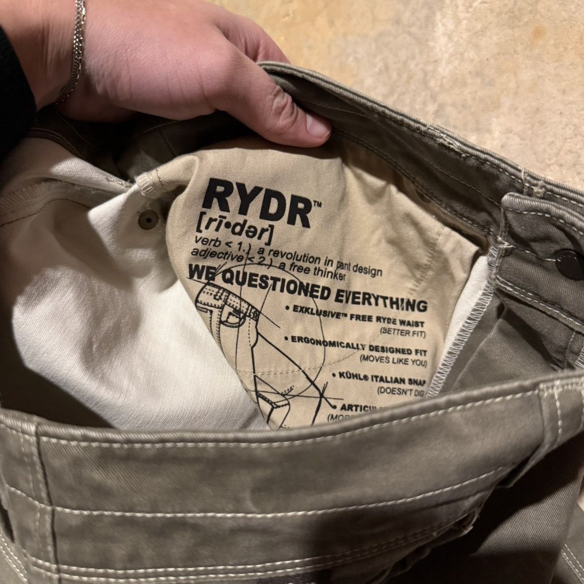 Kuhl Kuhl Vintage Patina Dye Faded Rydr Hiking Pants Gorpcore Size US 31 - 8 Thumbnail