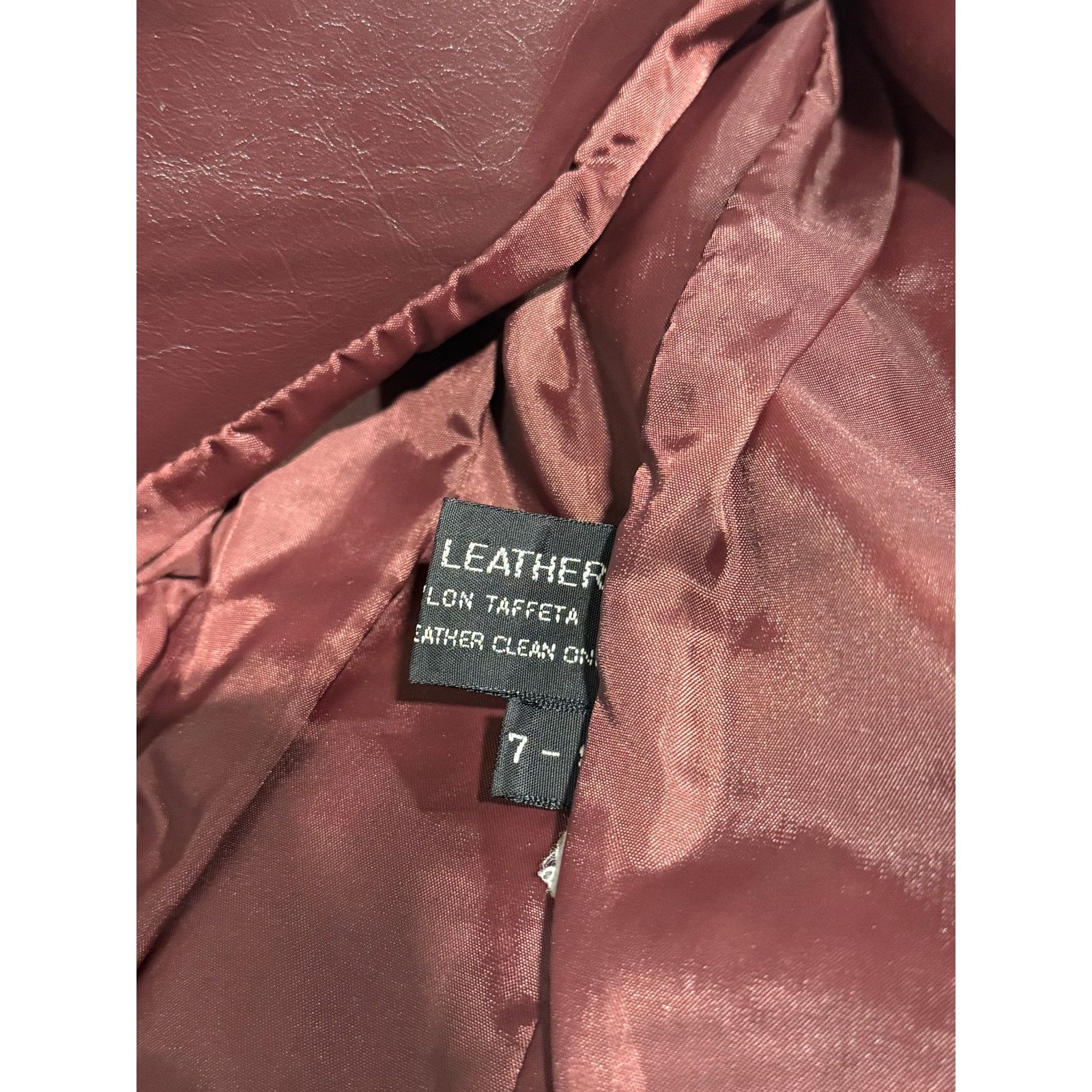 Vintage Burgundy leather blazer Size M / US 6-8 / IT 42-44 - 11 Thumbnail