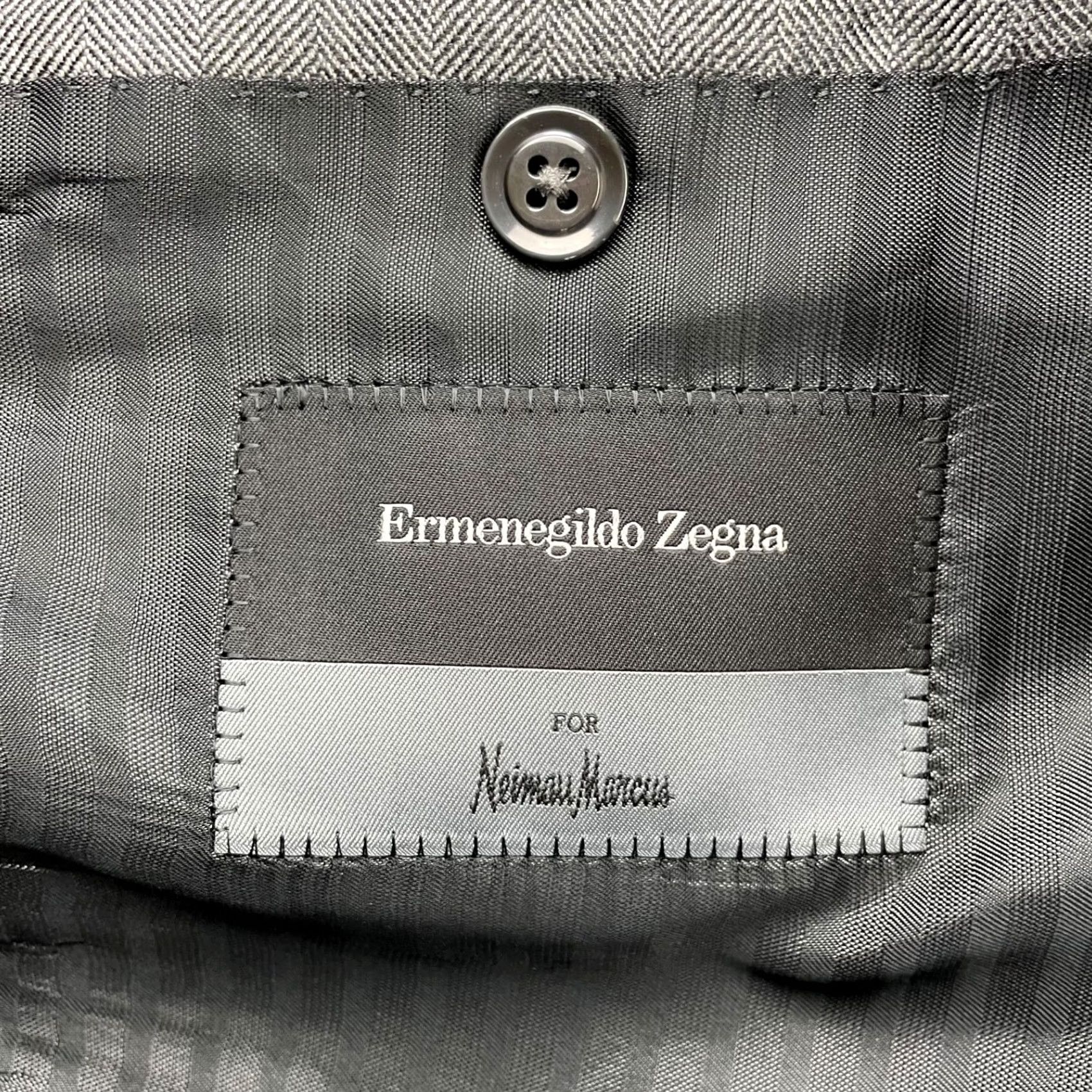 Ermenegildo Zegna Ermenegildo Zegna Blazer Men's Silk Wool Gray Herringbone 42R US 54 EU Size 42R - 5 Thumbnail