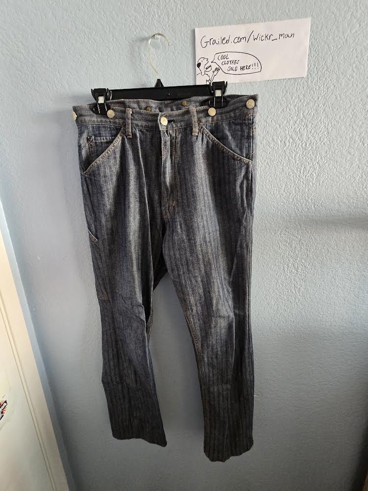 Hysteric Glamour Hysteric Glamour kinky jeans striped denim Size US 32 / EU 48 - 1 Thumbnail