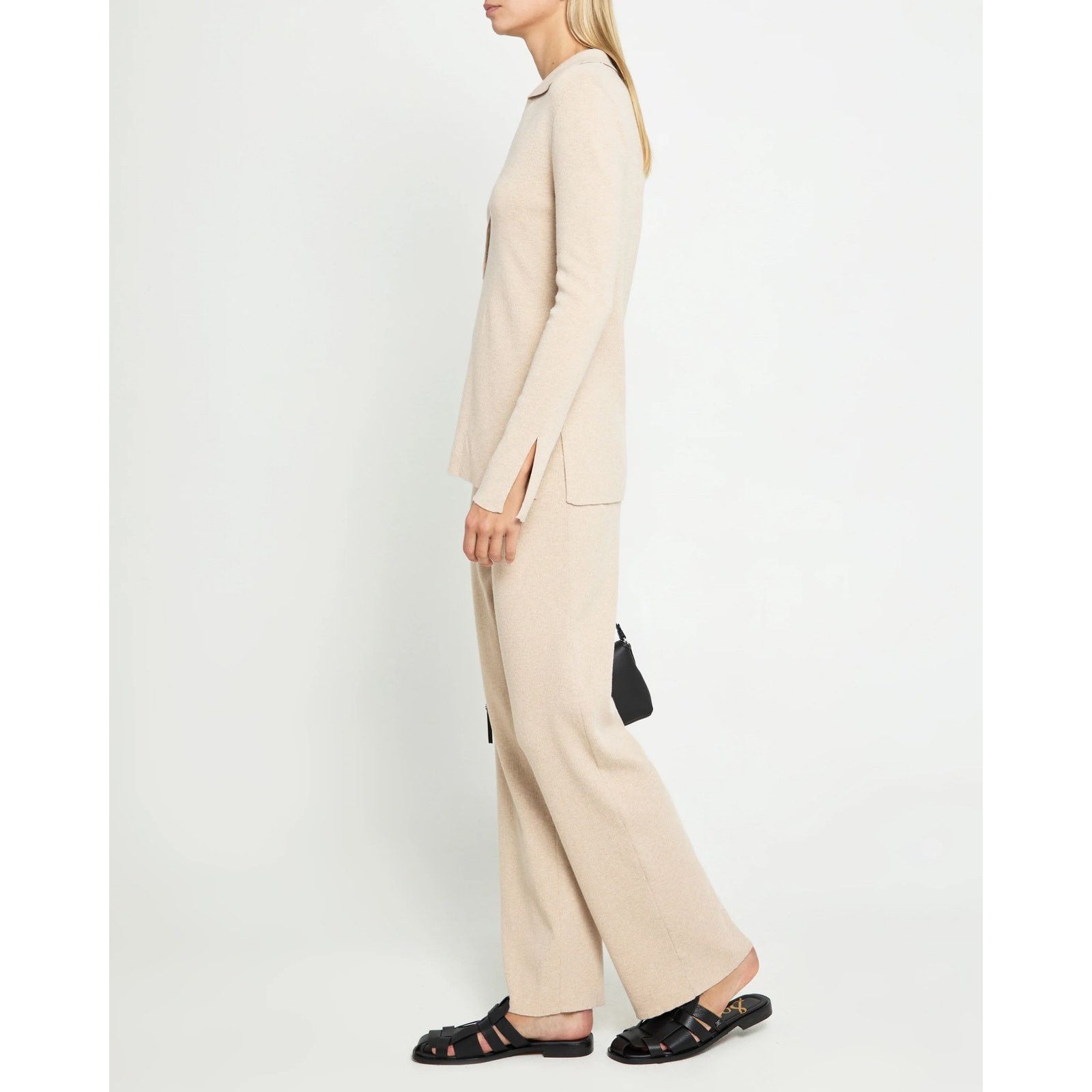 Other New Few Moda Caara Rib Knit Pants - Cream - Small Size 27" / US 4 / IT 40 - 3 Thumbnail