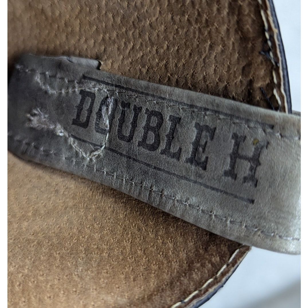 Vintage × Western Mountaineering Vintage Double H Grey/Green Cow Boy Boots Size US 8 / EU 41 - 4 Thumbnail