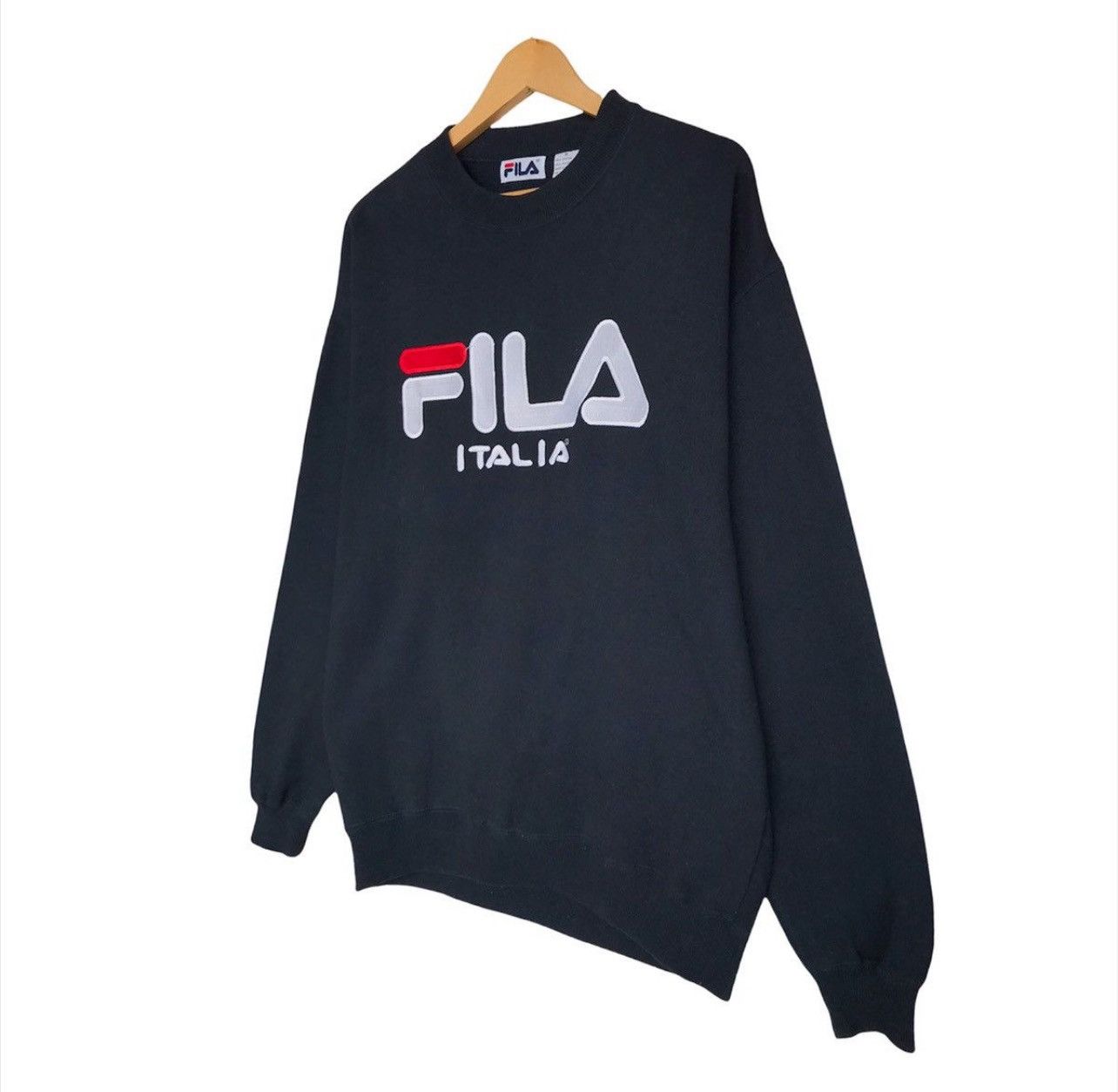 Fila × Vintage Vintage Fila Big Embroidered Logo Sweatshirt Size US L / EU 52-54 / 3 - 2 Thumbnail