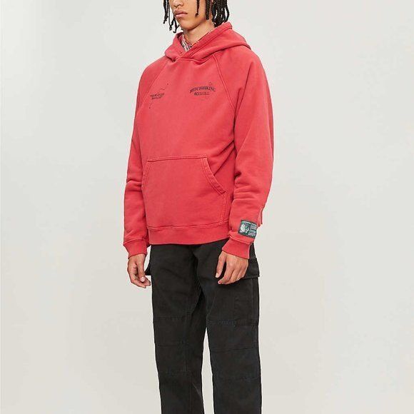 Reese Cooper NEW REESE COOPER HITCHHIKING RED GRAPHIC JERSEY HOODIE M Size US M / EU 48-50 / 2 - 2 Thumbnail