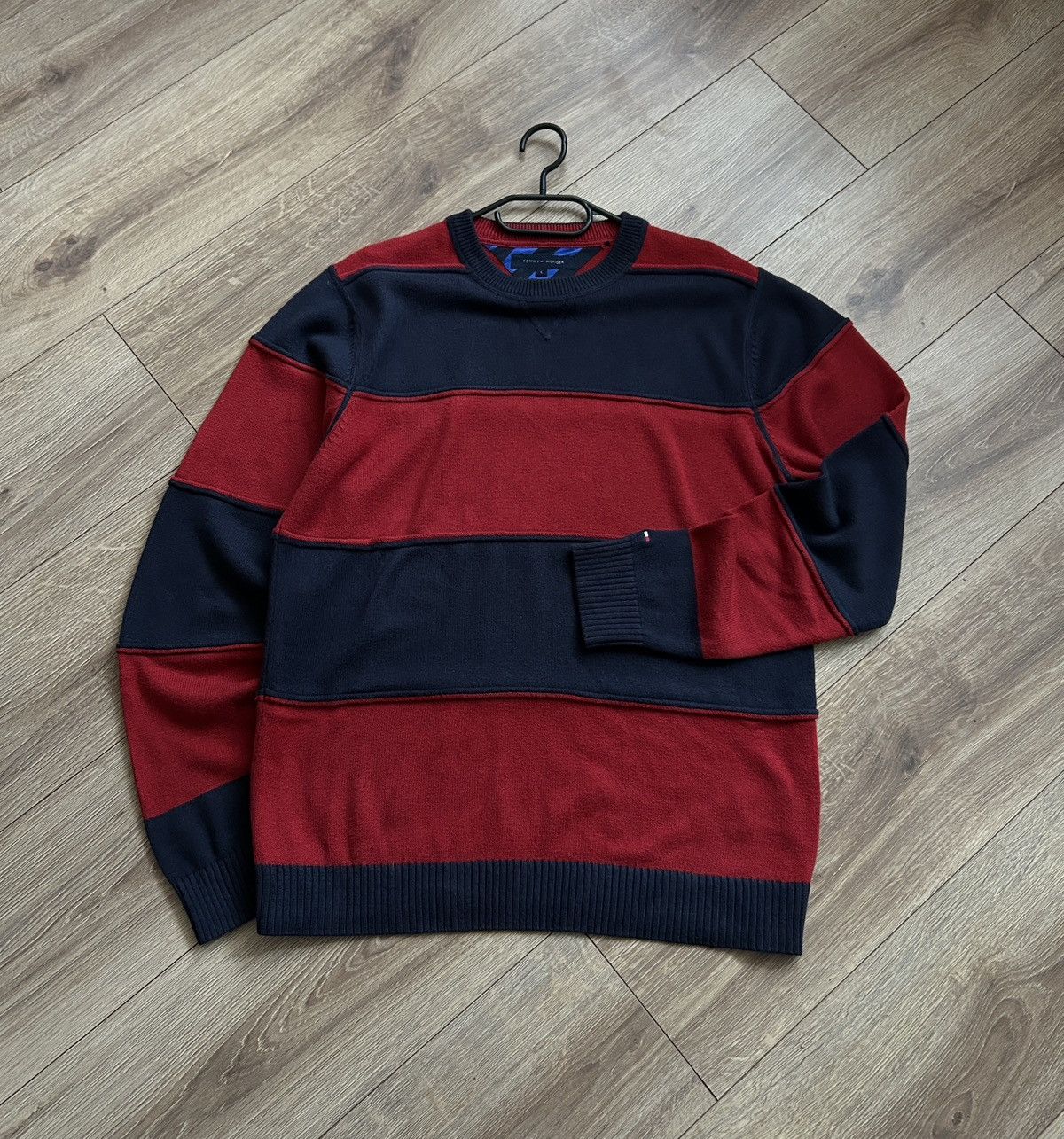 Tommy Hilfiger × Vintage Vintage Tommy Hilfiger luxury wool sweater striped mens Size US L / EU 52-54 / 3 - 4 Thumbnail