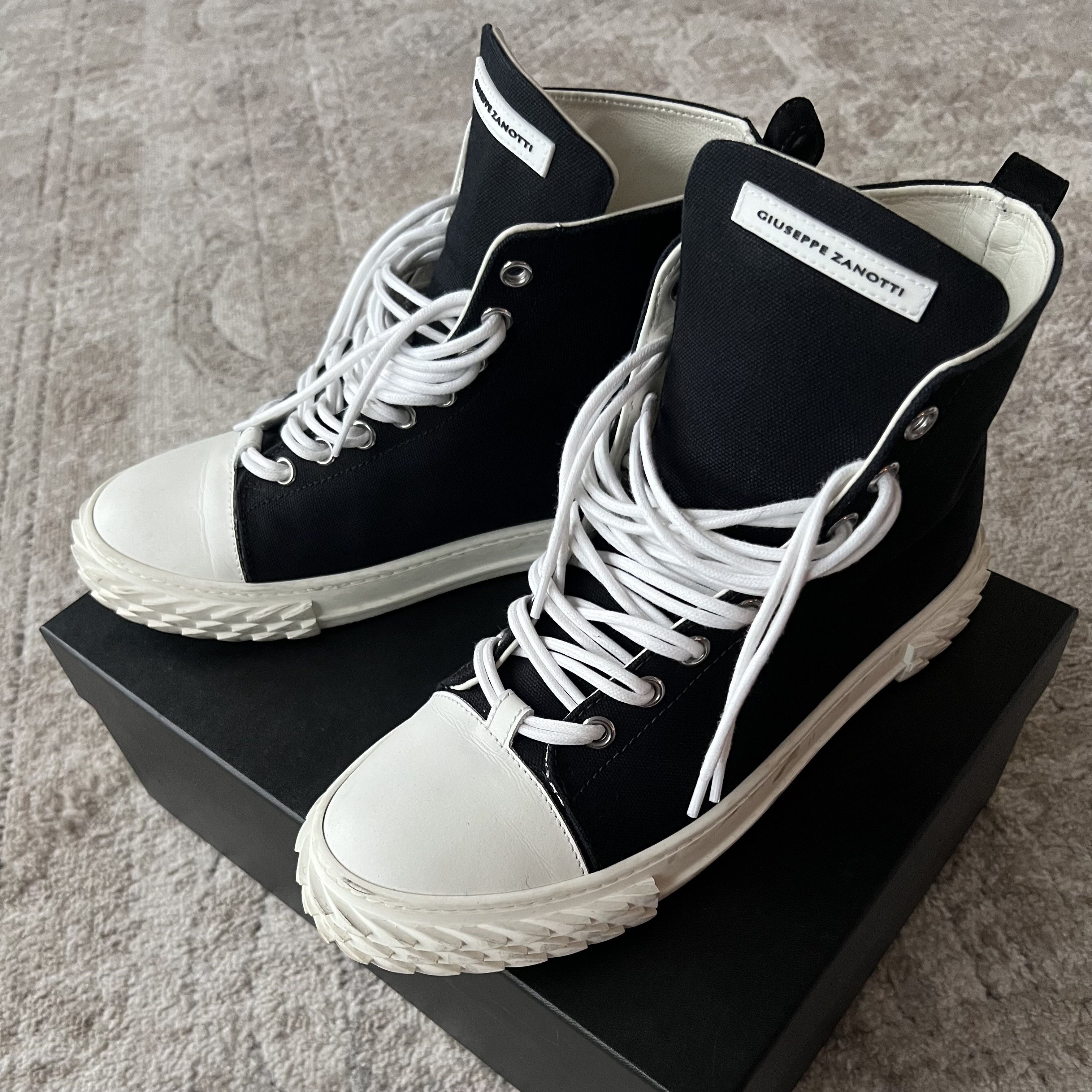 Giuseppe Zanotti Giuseppe Zanotti High-Top Black Blabber size 44.5 Size US 11.5 / EU 44-45 - 1 Thumbnail