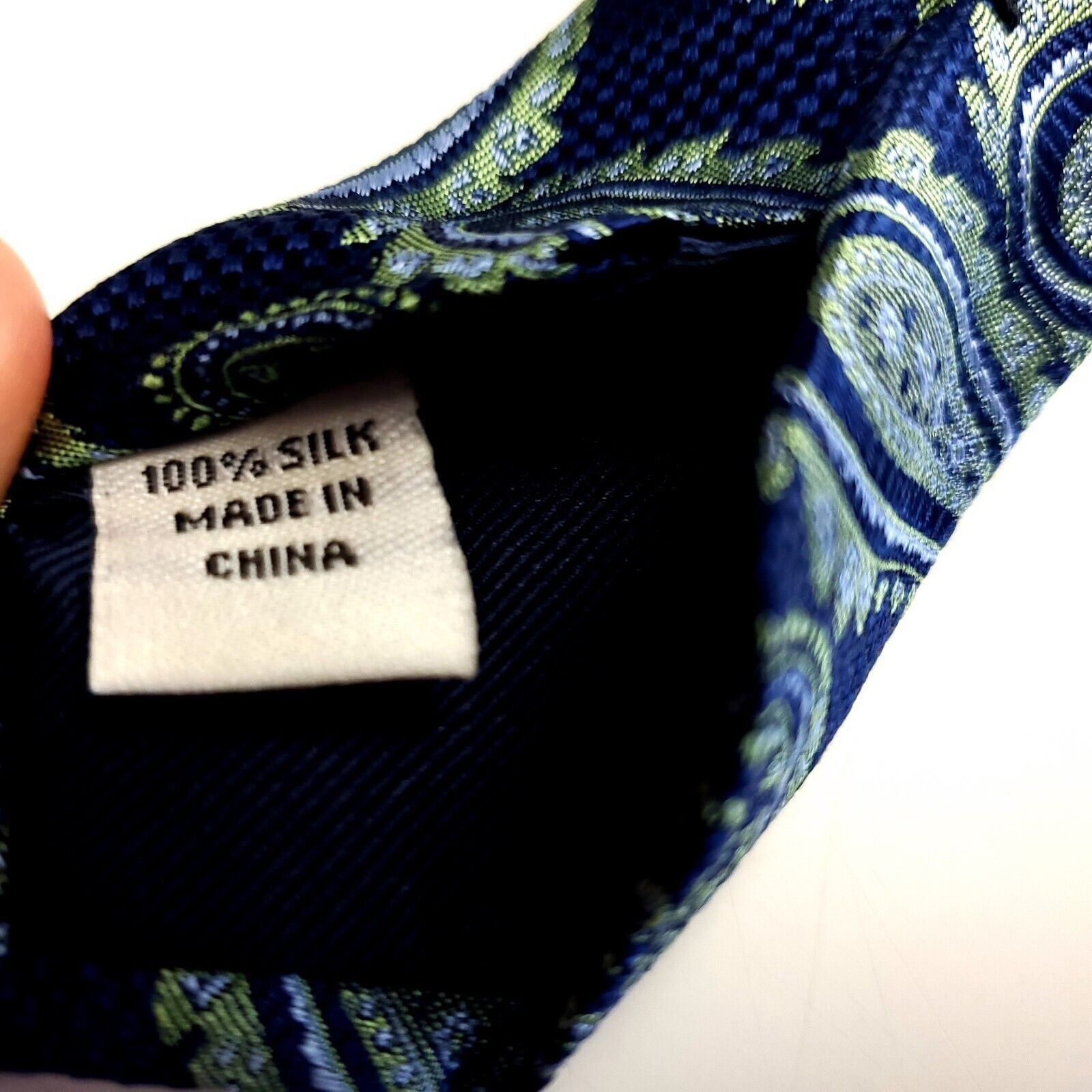 Joseph Abboud Joseph Abboud Blue White Silk Tie Woven Paisley Size ONE SIZE - 5 Thumbnail