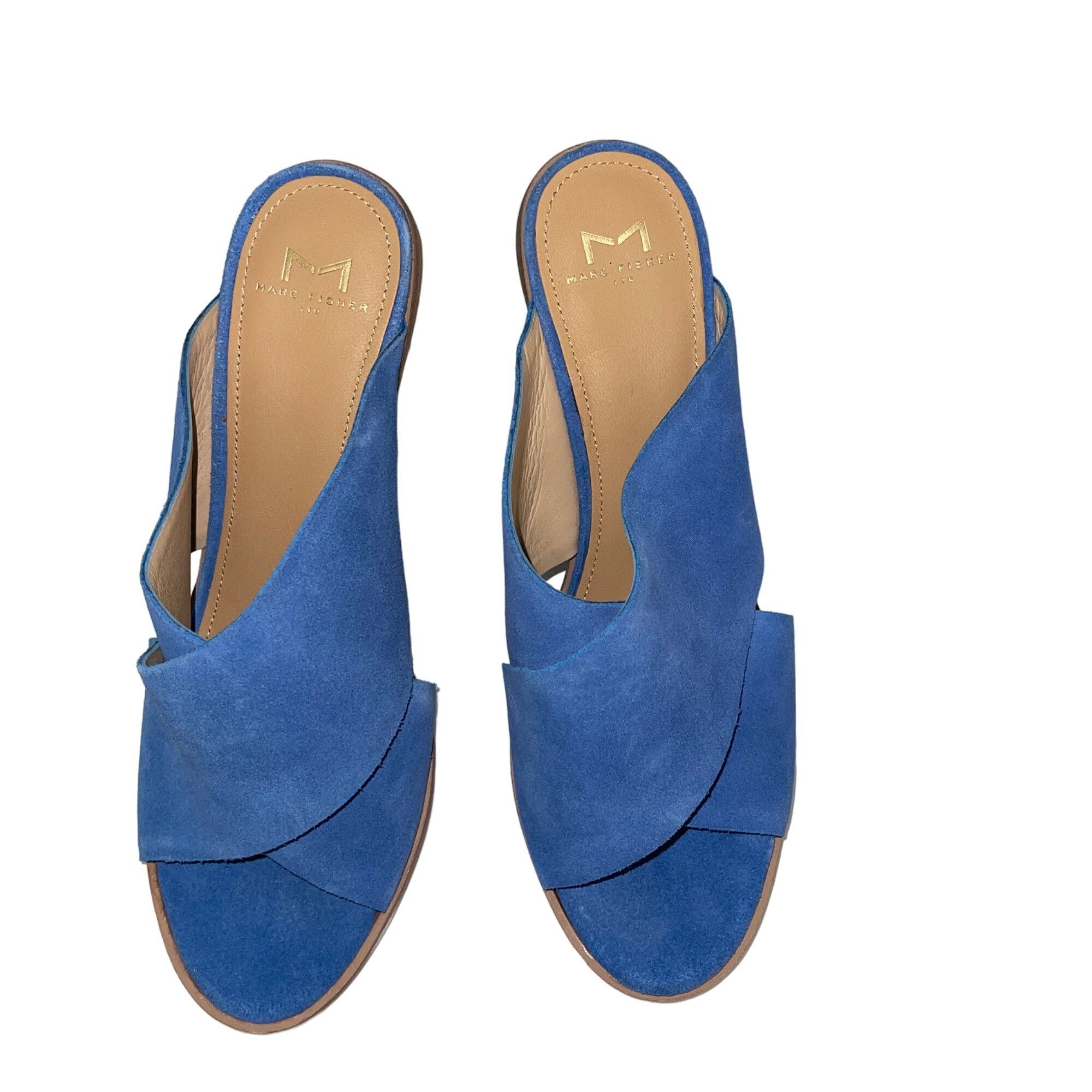 Other Marc Fisher Ltd Womens Mules Size 9.5 Blue Suede Size US 9.5 / IT 39.5 - 2 Thumbnail