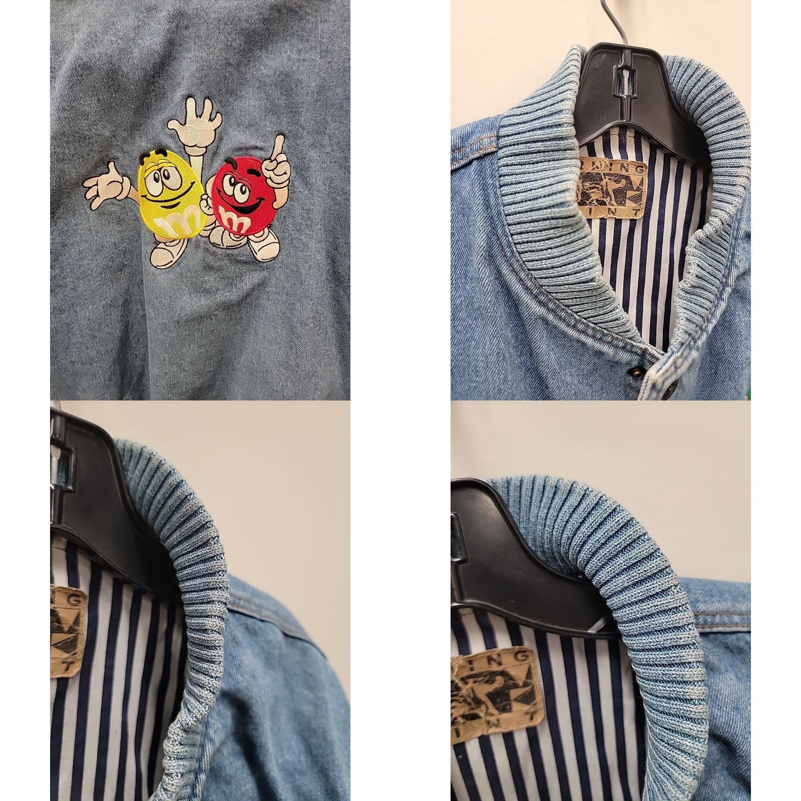 Denime VINTAGE Turning Point Denim Bomber Jacket Mens M Blue 100% Cotton Snap Pockets Shirt/Coat Style Bomber Jacket Mens Regular Size US M / EU 48-50 / 2 - 8 Thumbnail
