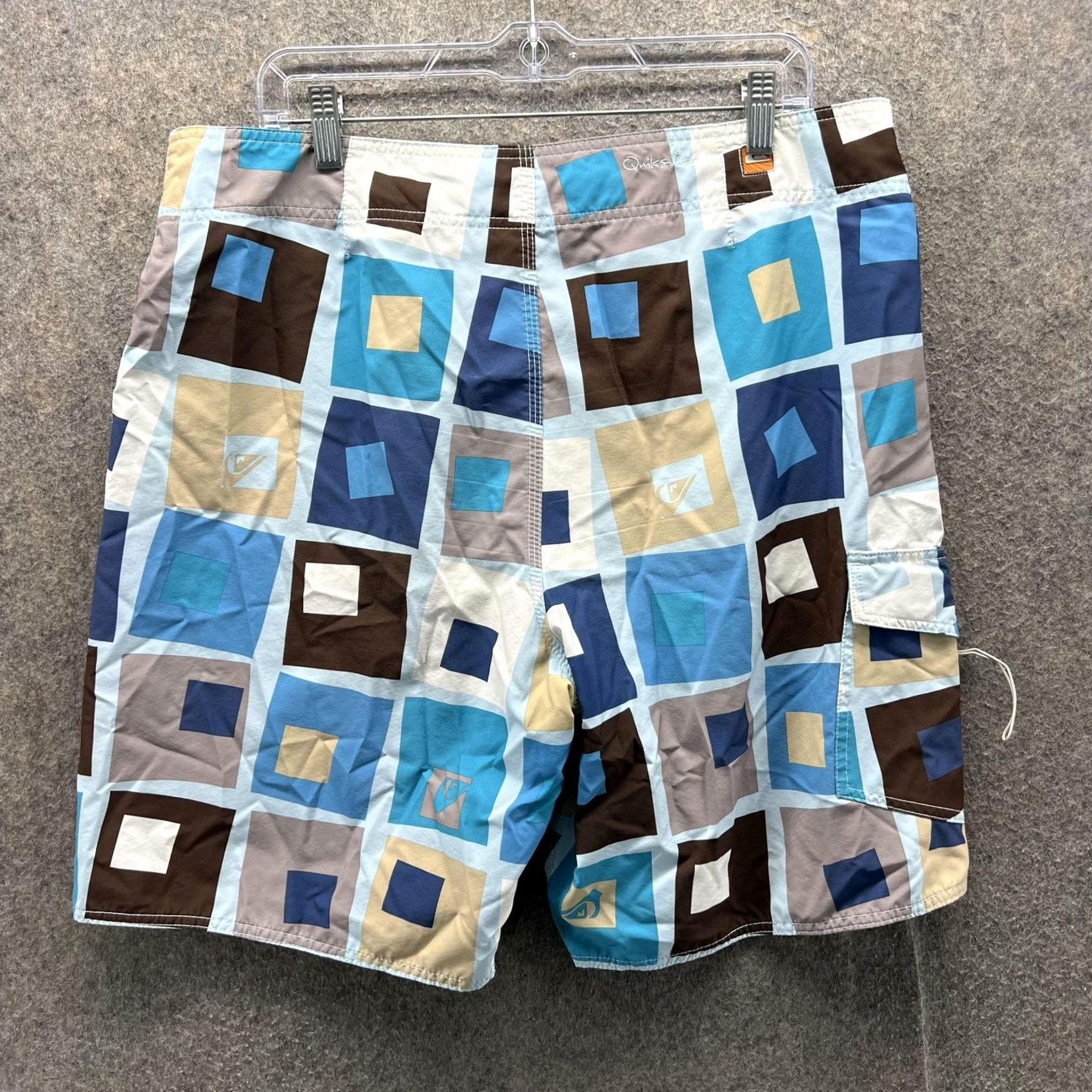 Quiksilver Quiksilver Mens Swim Trunks 38 Multicolor Geometric Board Shorts Surf Cargo Drawstring Pockets Mens 38 Multicolor Geometric Surfing Size US 38 / EU 54 - 2 Thumbnail