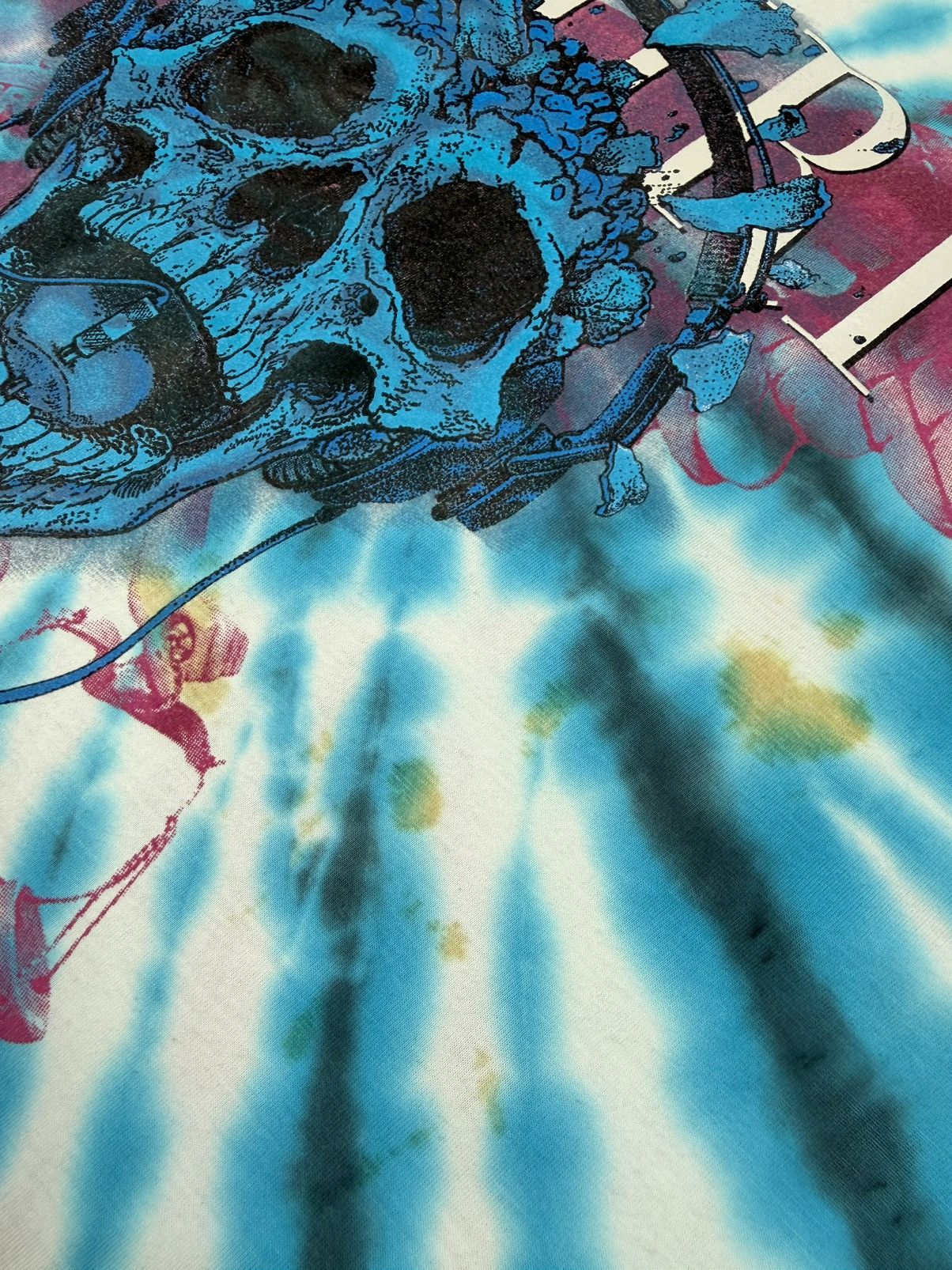 Amiri Amiri Distressed T-Shirt TIE DYE SKULL Size L Size US L / EU 52-54 / 3 - 6 Thumbnail