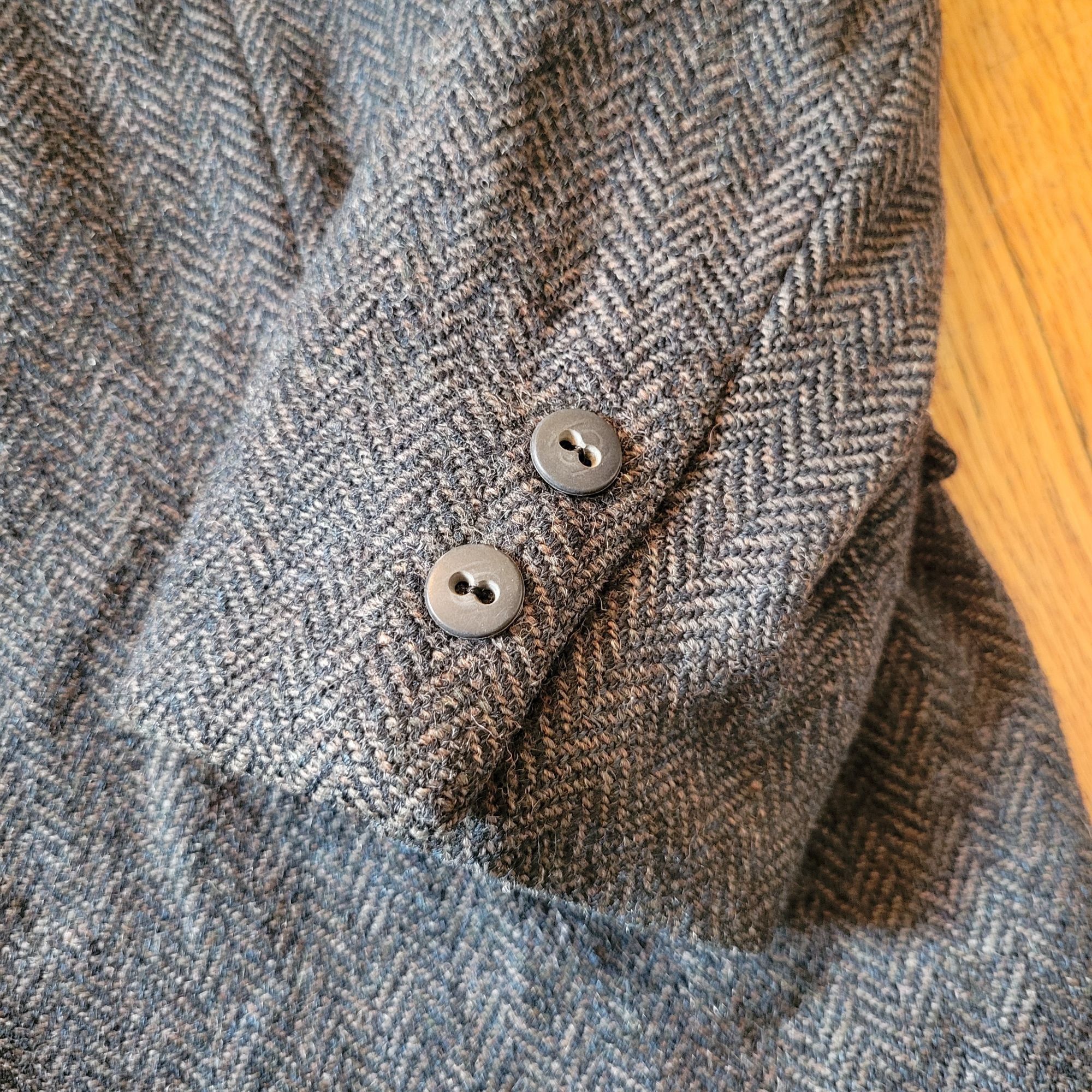 Harris Tweed Harris Tweed Handwoven Wool Blazer Jacket Sears Herringbone Size 44R - 11 Thumbnail