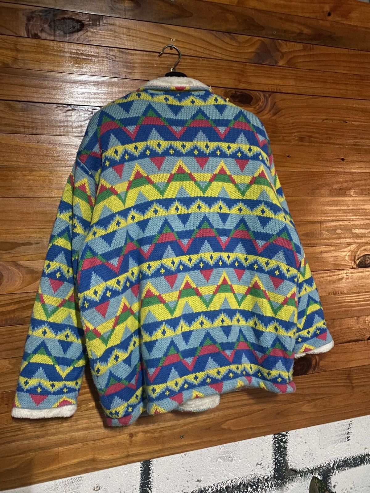 Vintage Harvy Club Collection Sports Geometric Knit Jacket