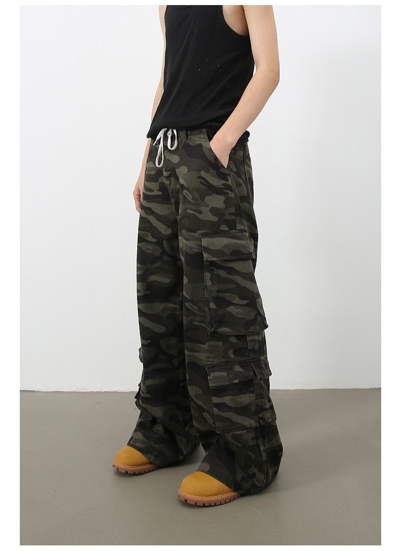 Japanese Brand × Jean American retro camouflage street straight loose cargo jeans Size US 32 / EU 48 - 4 Thumbnail