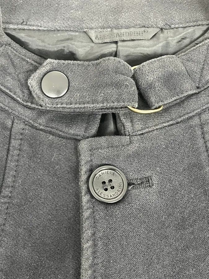 Daniele Alessandrini 2000s Daniele Alessandrini Black Officer Buttoned Jacket Size 42R - 10 Thumbnail