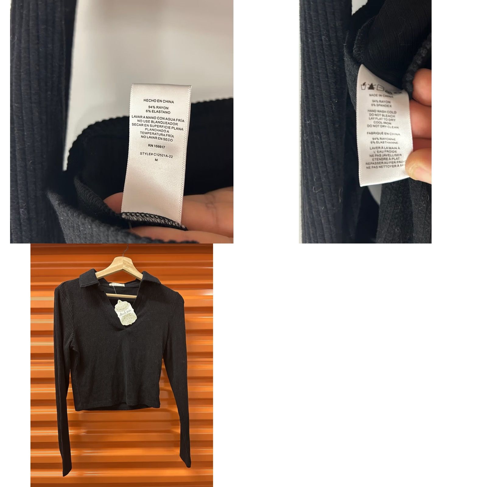 Vintage NEW Mens Altar'd State Black Ribbed Long Sleeve Collared Pullover Sweater Size M Size M / US 6-8 / IT 42-44 - 8 Thumbnail