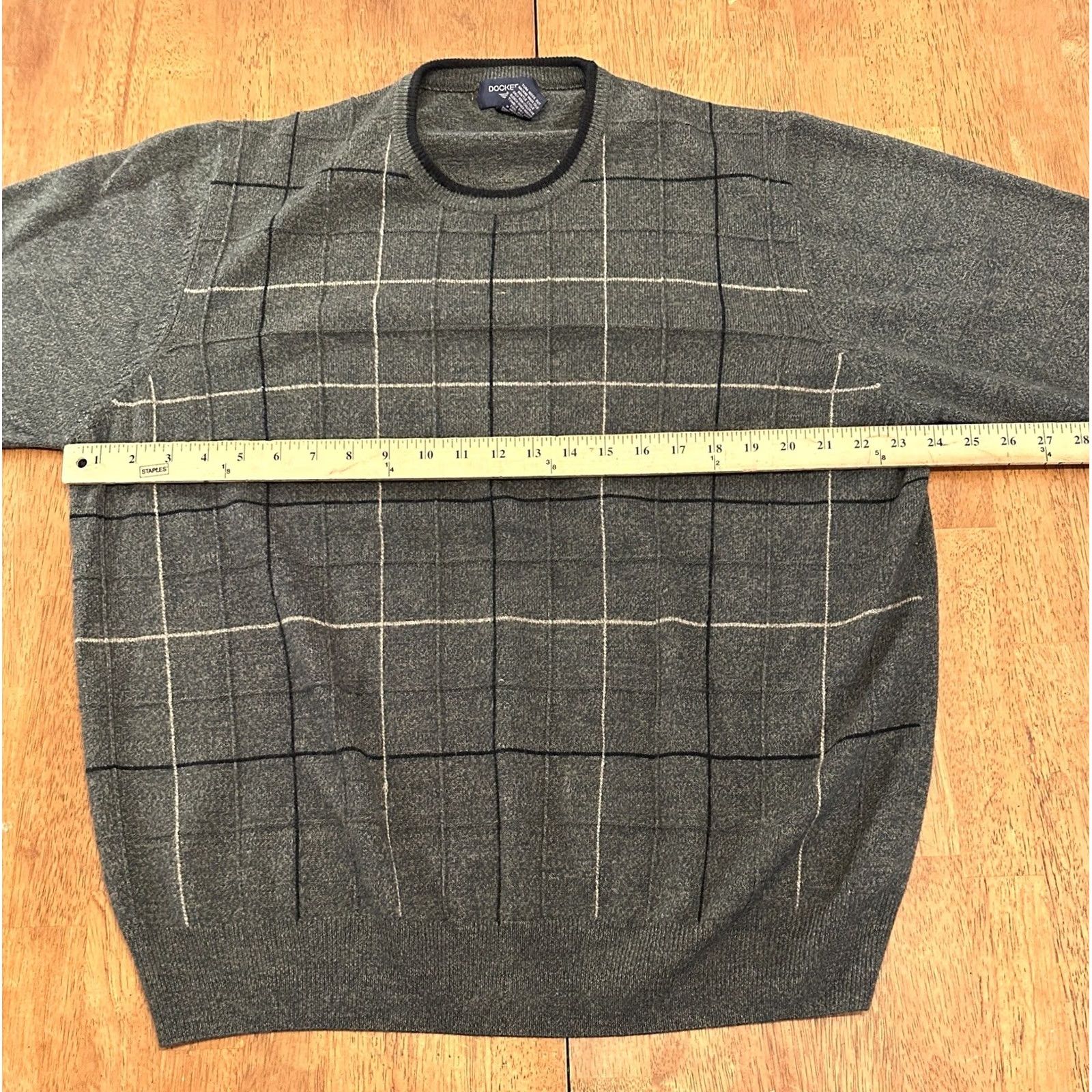 Dockers VINTAGE DOCKERS Geometric Acrylic Knit Sweater XL Grandpa Gray Crew Neck Pullover Mens Size US XL / EU 56 / 4 - 4 Thumbnail