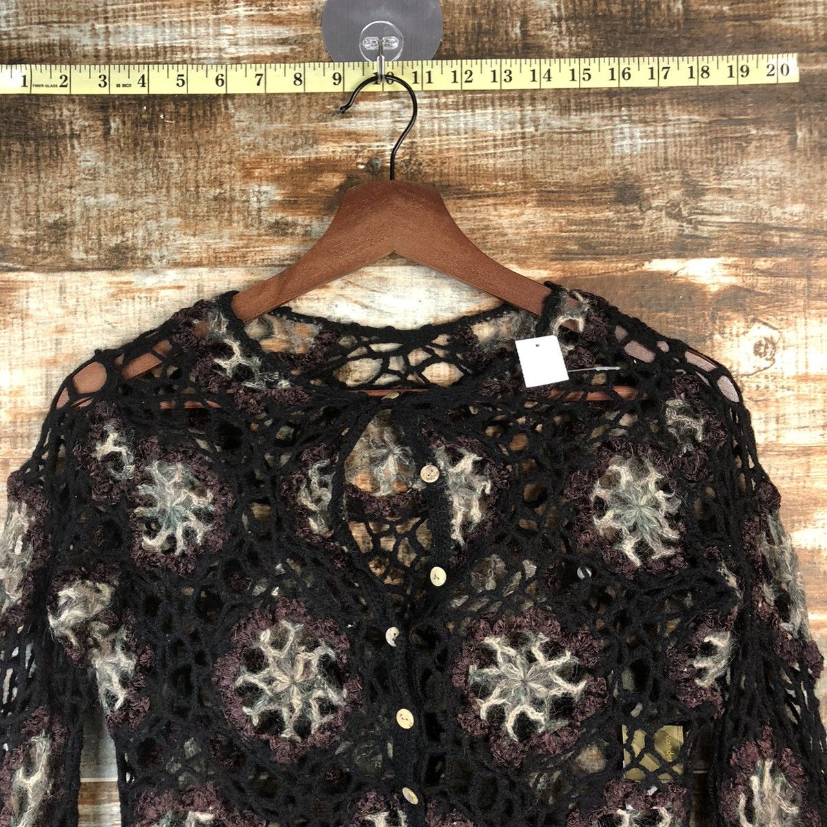 Seditionaries DL Wonder Land crochet meshnet Black Knitwear #C747 Size S / US 4 / IT 40 - 2 Thumbnail