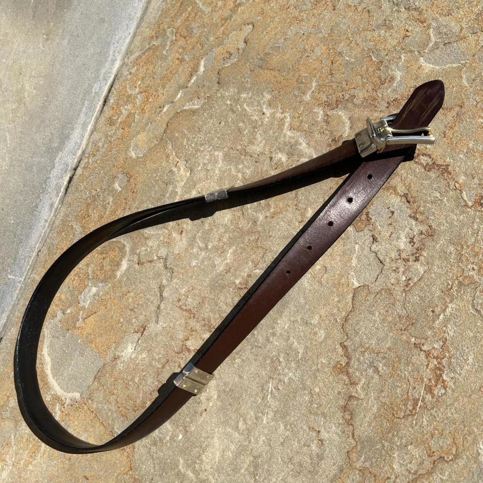 Vintage Vintage 80s Sectional Reversible Brown/Black Leather Belt Size ONE SIZE - 8 Thumbnail
