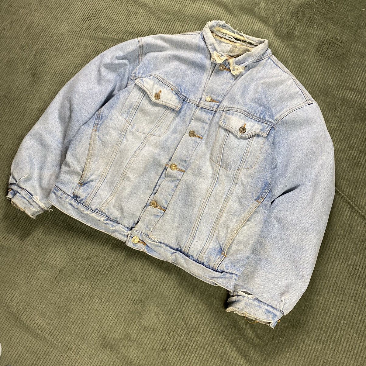 Thrashed Faded Denim Jacket