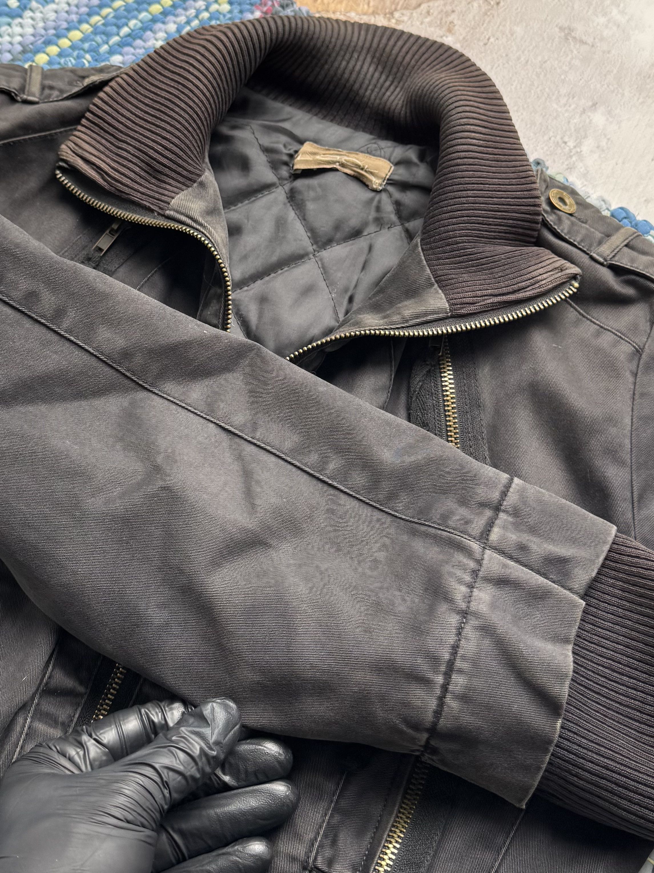 Vintage Vintage Black Crop Jacket Bomber Zip Utility Casual Coat Size M / US 6-8 / IT 42-44 - 5 Thumbnail