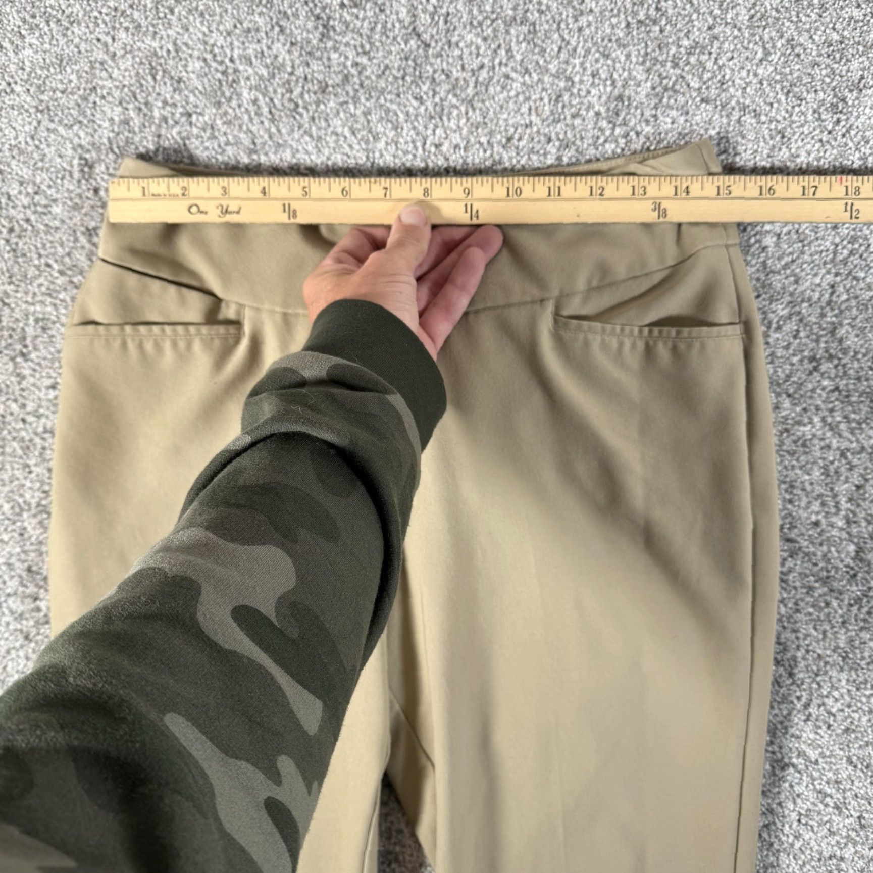 Adidas Adidas Pants Womens Medium Khaki Pull On Tapered Stretch Ankle Pockets DP7239 Size 32" / US 10 / IT 46 - 2 Thumbnail