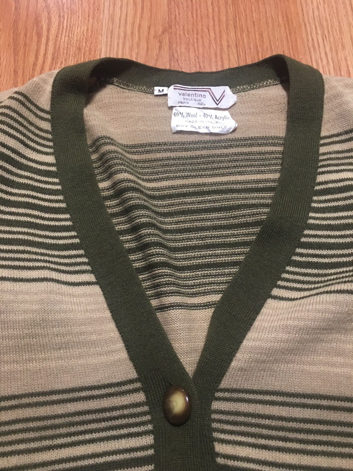 Valentino × Vintage Valentino Boutique Vintage Wool Striped Sweater Cardigan M Size M / US 6-8 / IT 42-44 - 6 Thumbnail